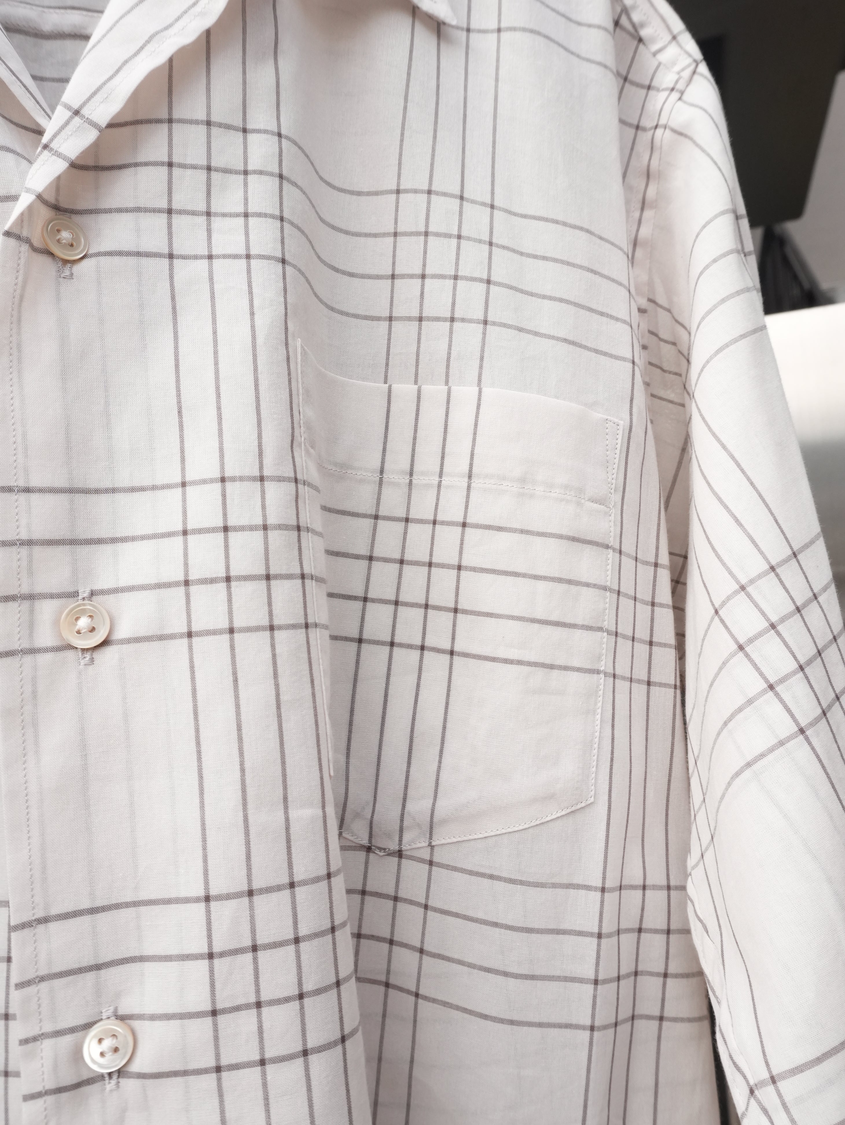 【26SS】60/1 ORGANIC COTTON HIGH TWISTED LOAN OPEN COLLAR L/S SHIRT