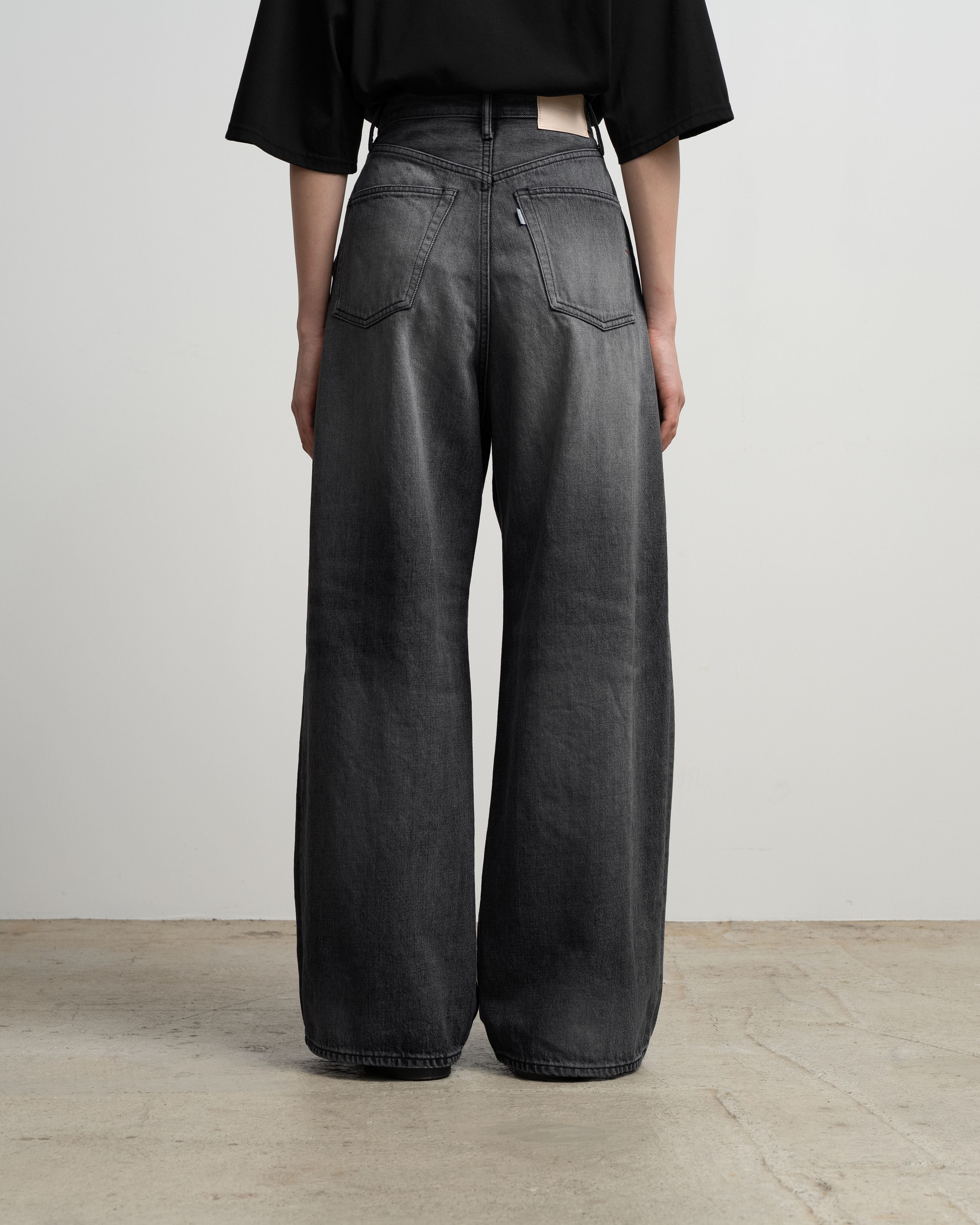 Selvage Denim Two Tuck Wide Pants-LIGHT FADE-