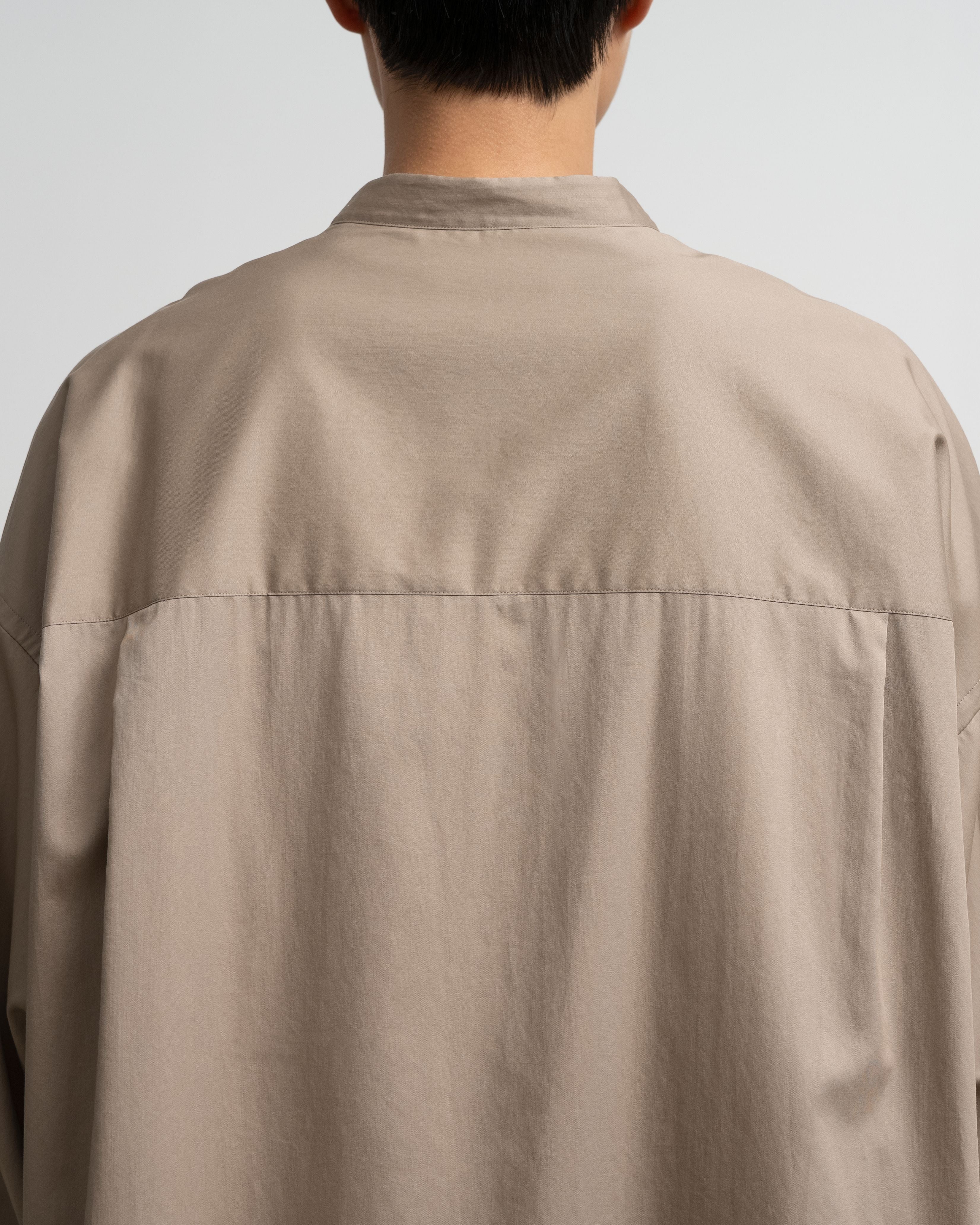 【26SS】Silicon Poplin Oversized Band Collar Shirt