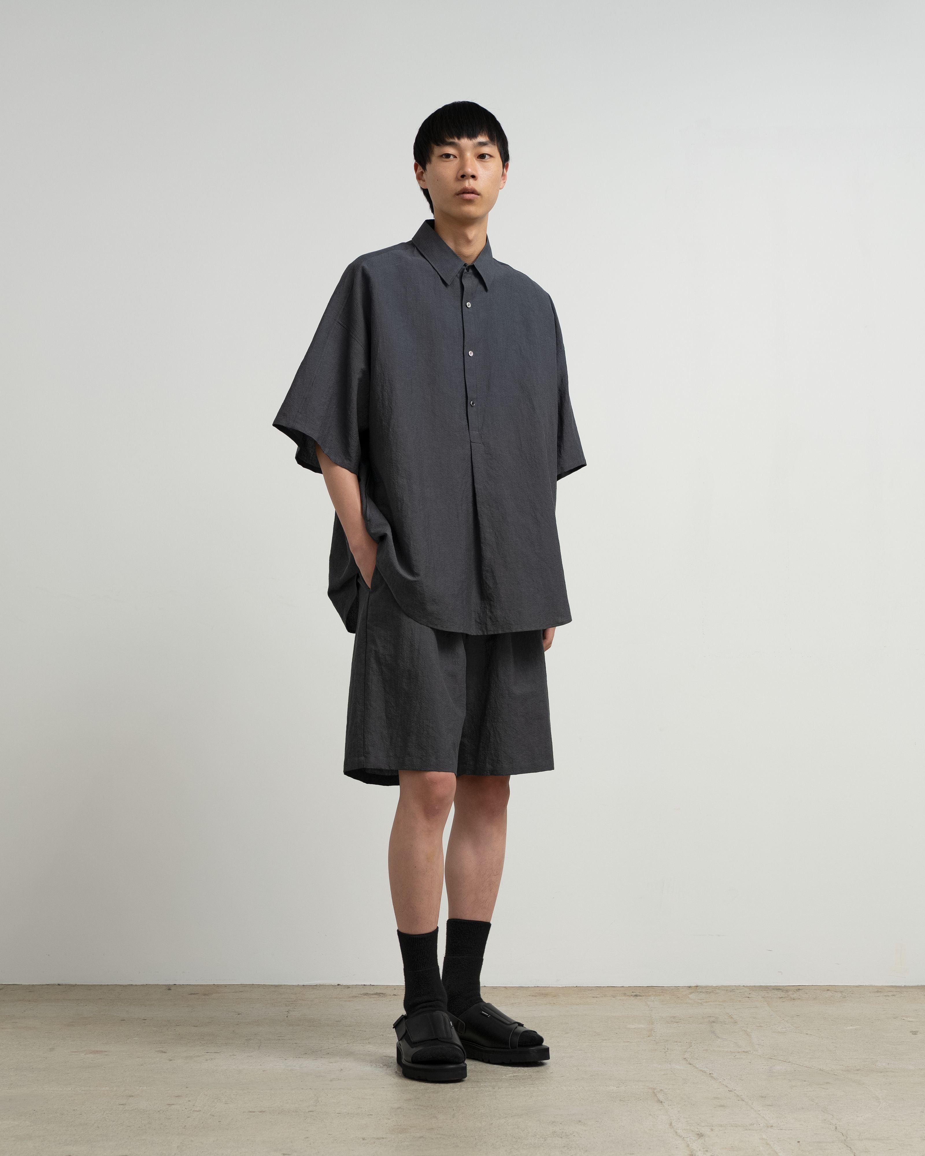 【5/23(土)発売】Cotton Linen Seersucker S/S Pullover Shirt