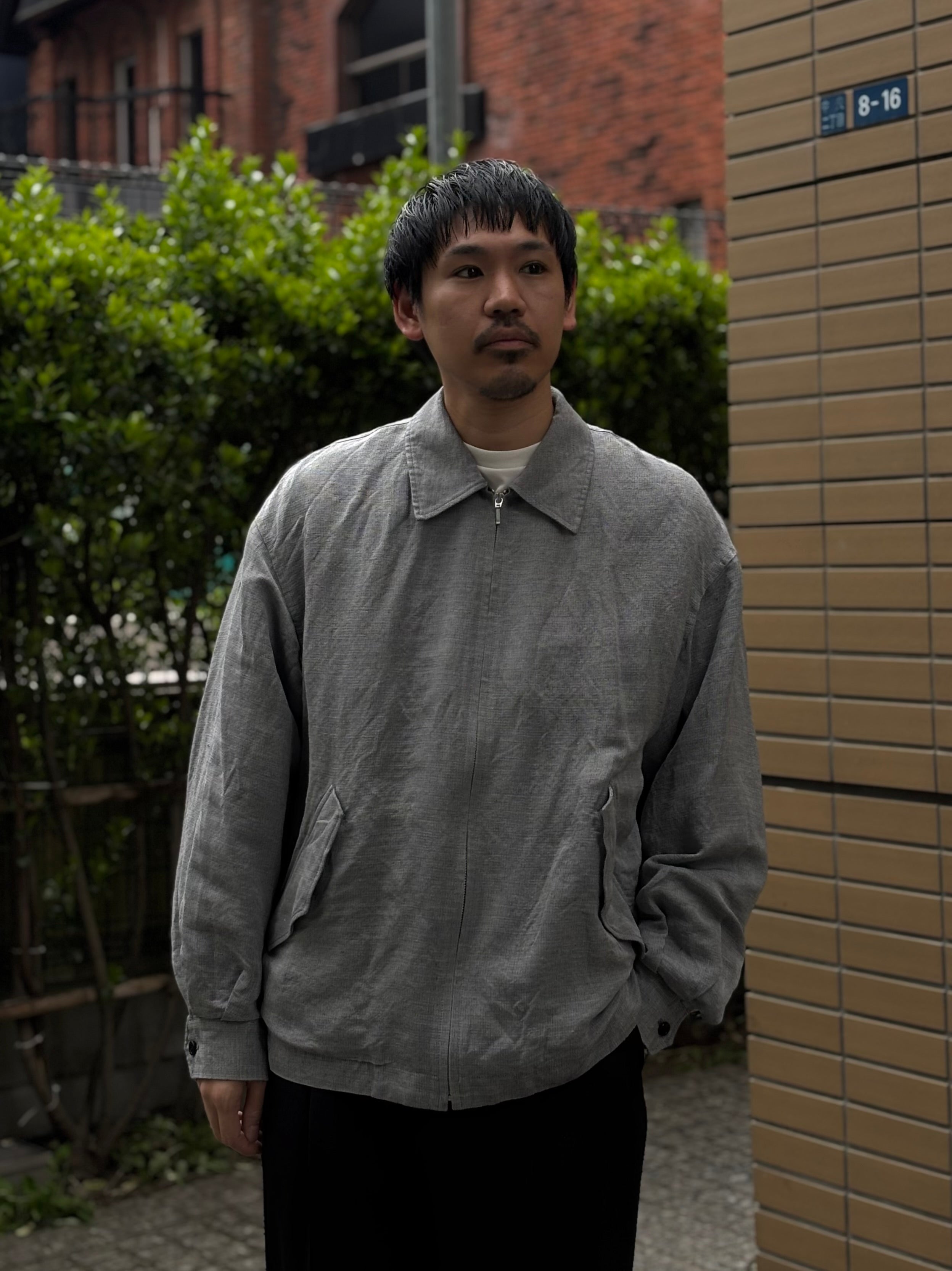 【26SS】Linen Cupro Hopsack Harrington Jacket