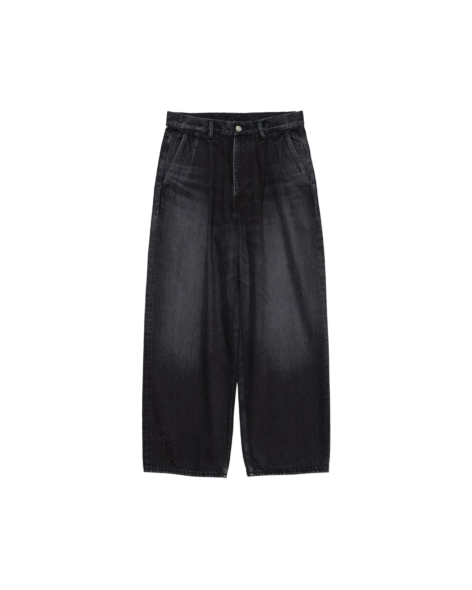 Selvage Denim Two Tuck Pants -DARK FADE-