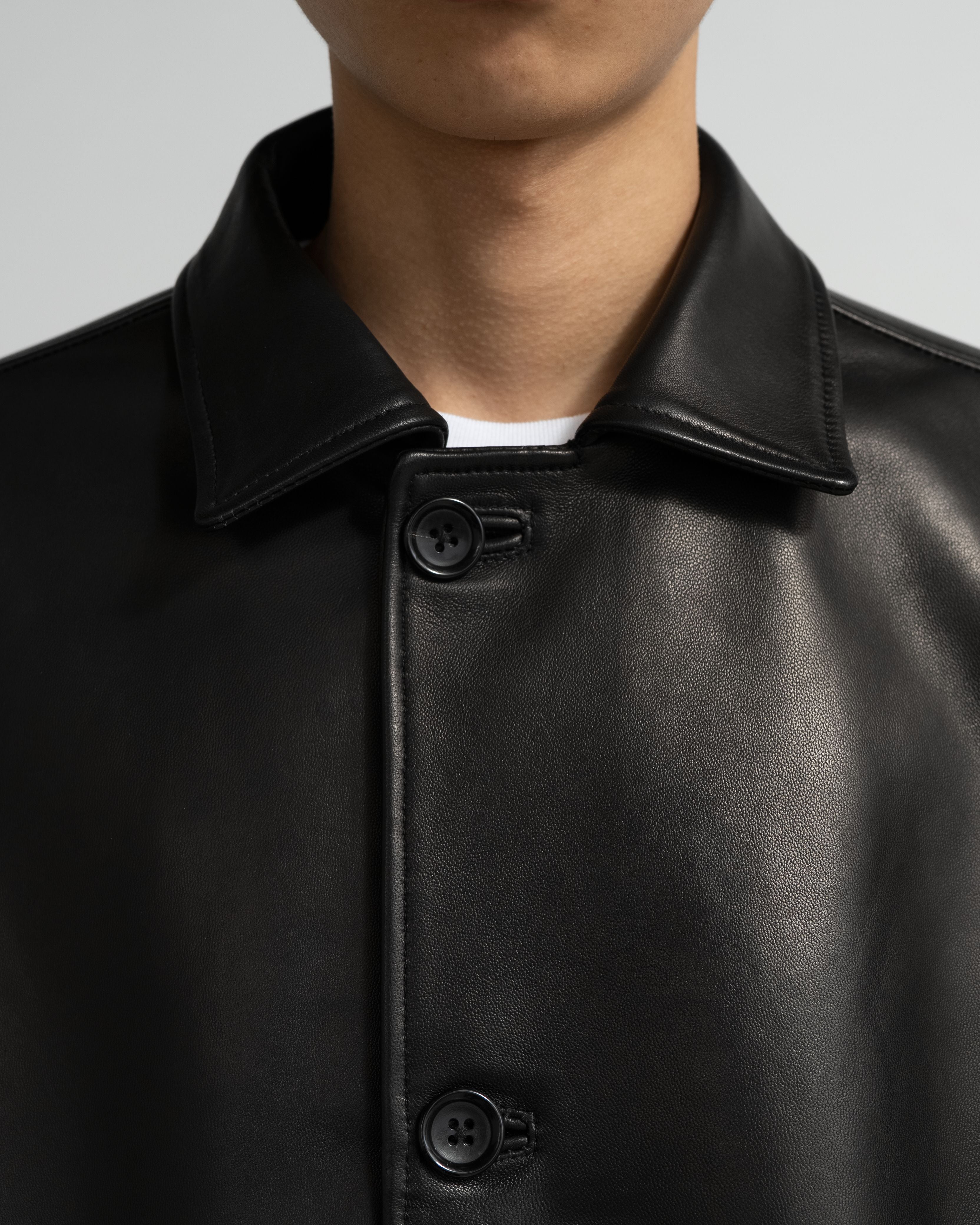 Lamb Leather Car Coat