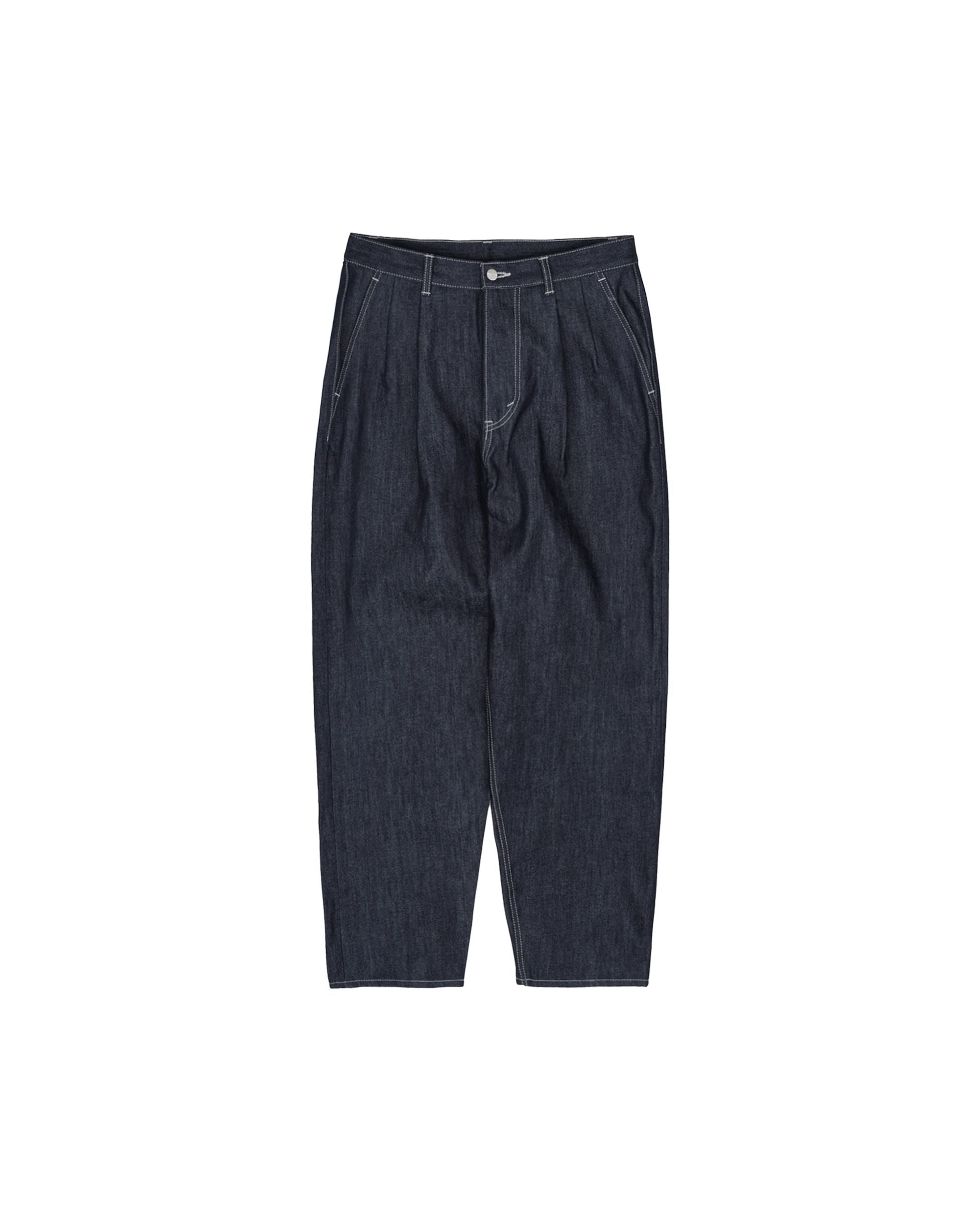 Selvage Denim Two Tuck Tapered Pants