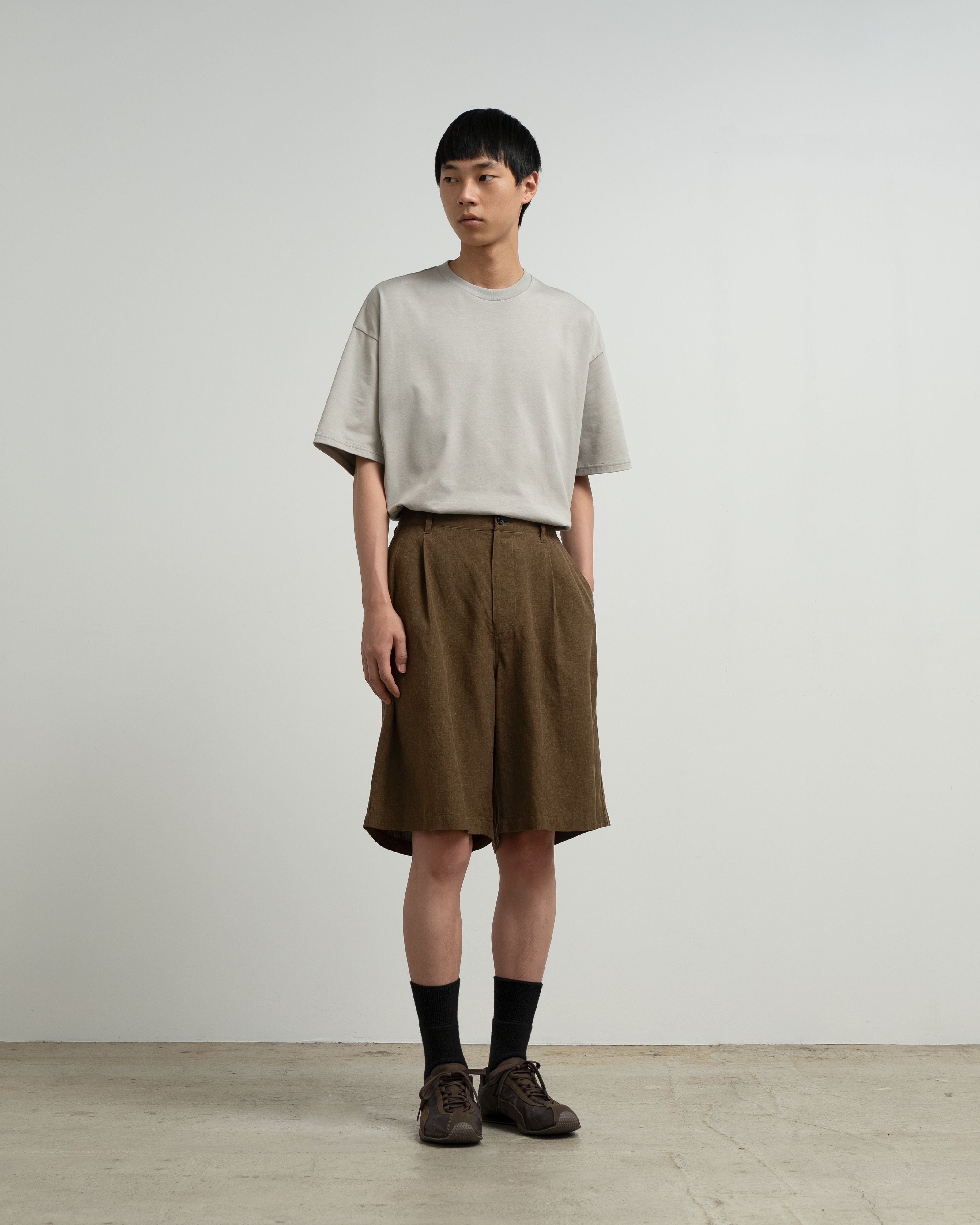 Linen Cupro Oversized Shorts