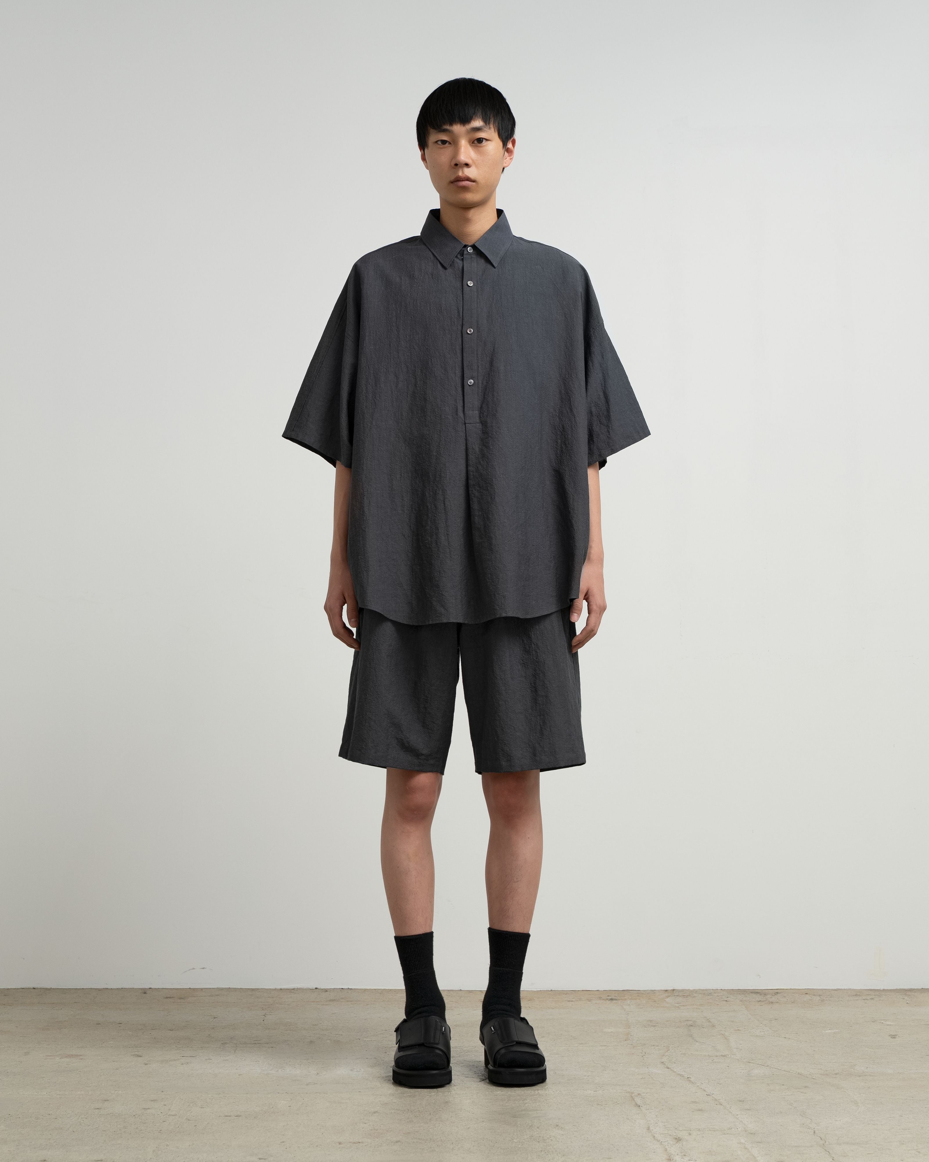 【5/23(土)発売】Cotton Linen Seersucker S/S Pullover Shirt