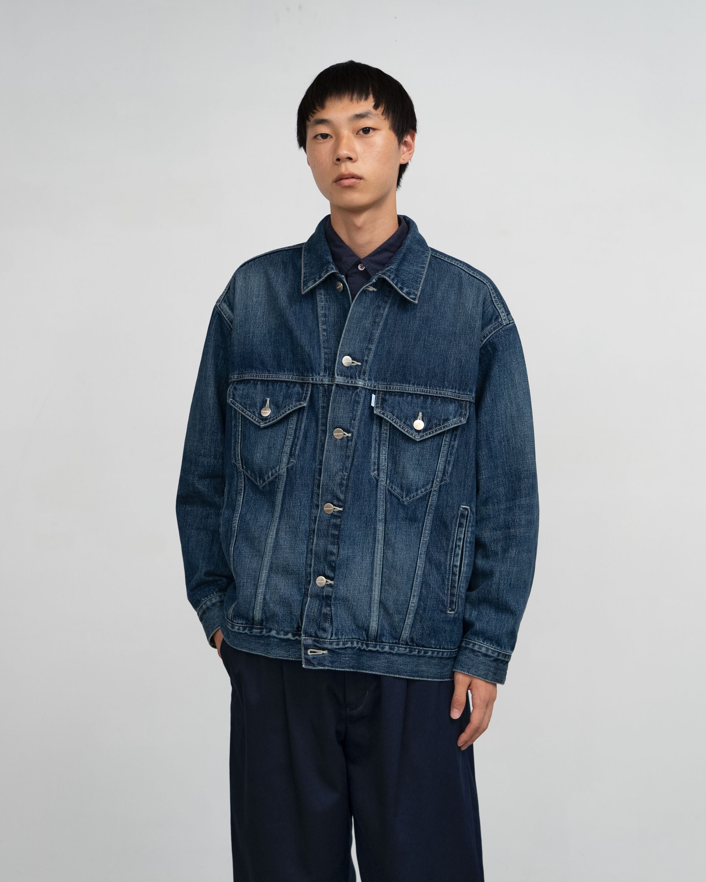 Selvage Denim Trucker Jacket(DARK FADE)