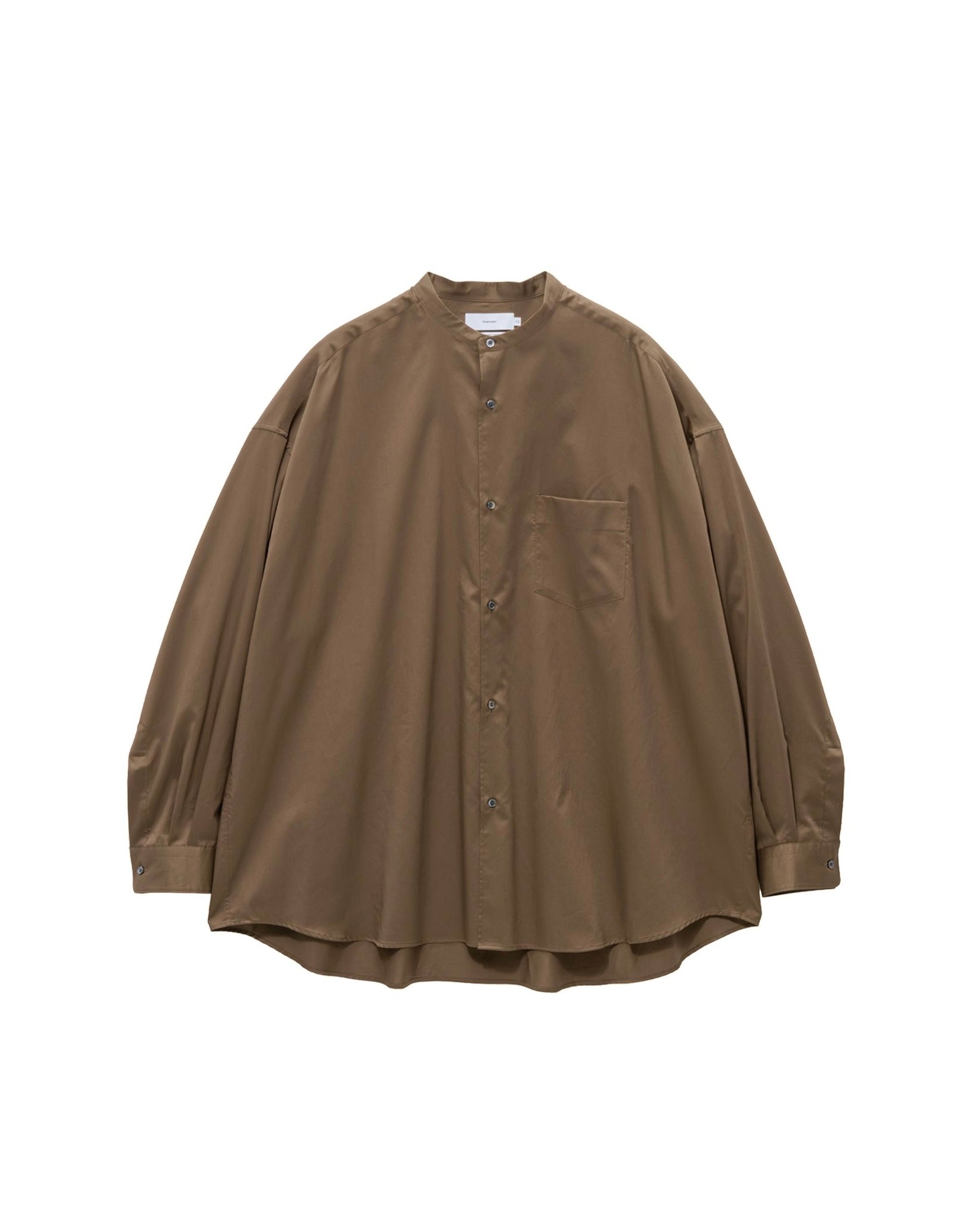 【8/8(土)発売】Silicon Poplin Oversized Band Collar Shirt