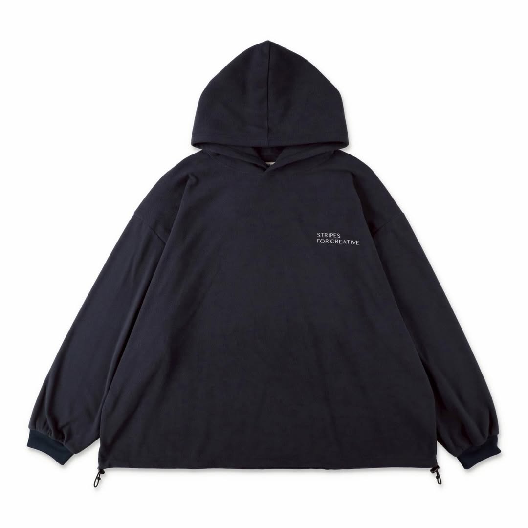 FLEECE SUPER BIG HOODY LS TEE W/DRAWSTRINGS