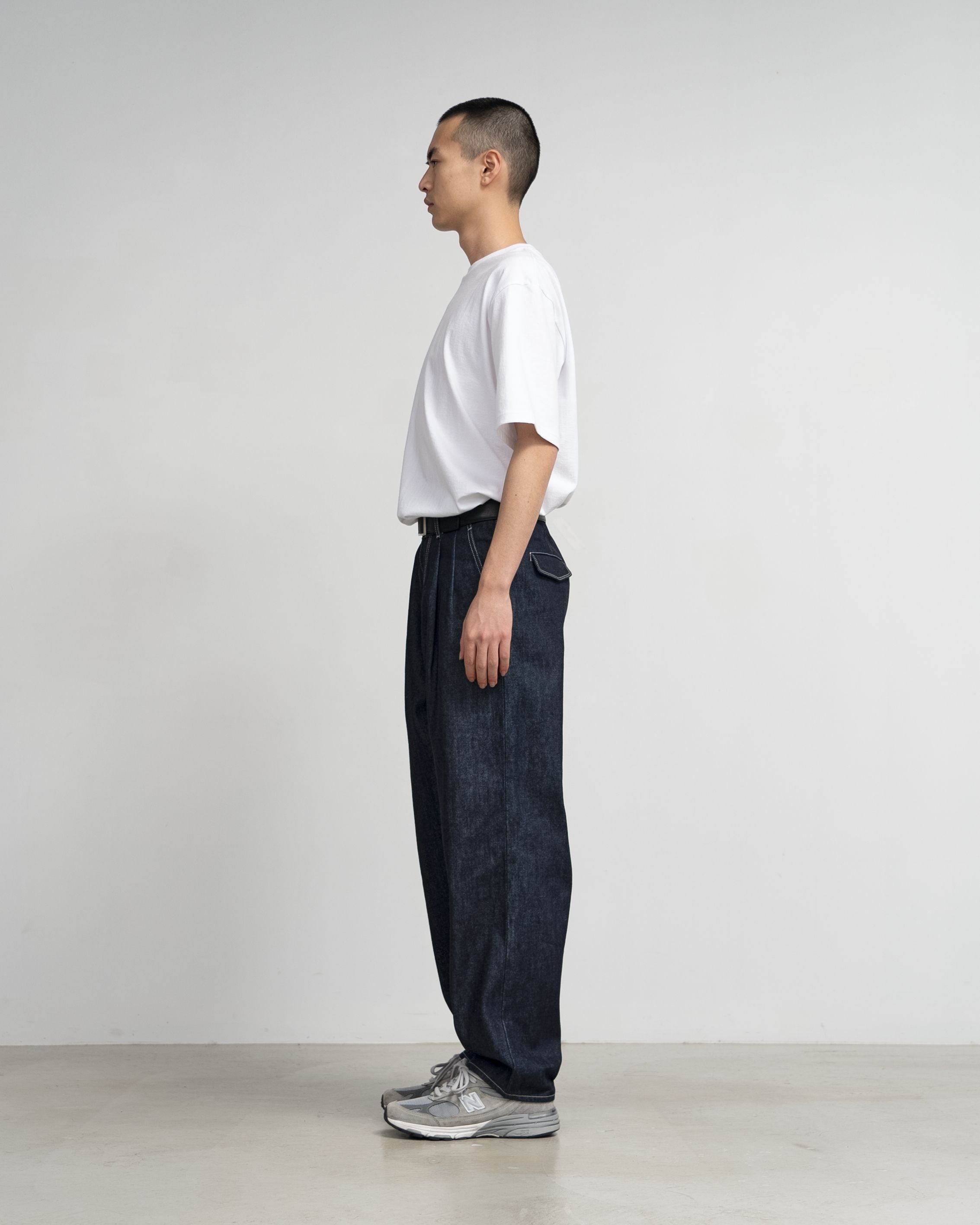 Selvage Denim Two Tuck Tapered Pants