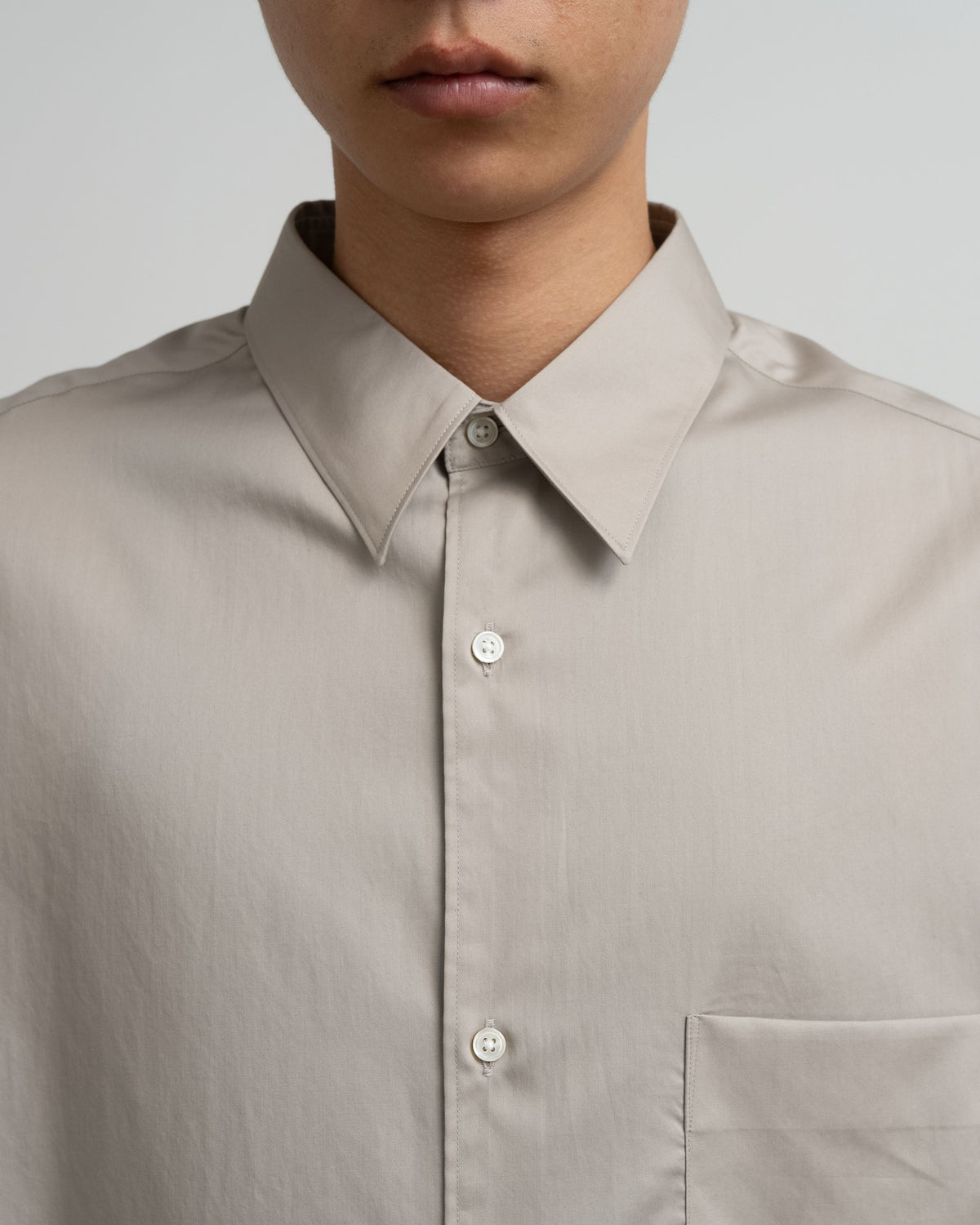 Silicon Poplin Oversized Regular Collar Shirt