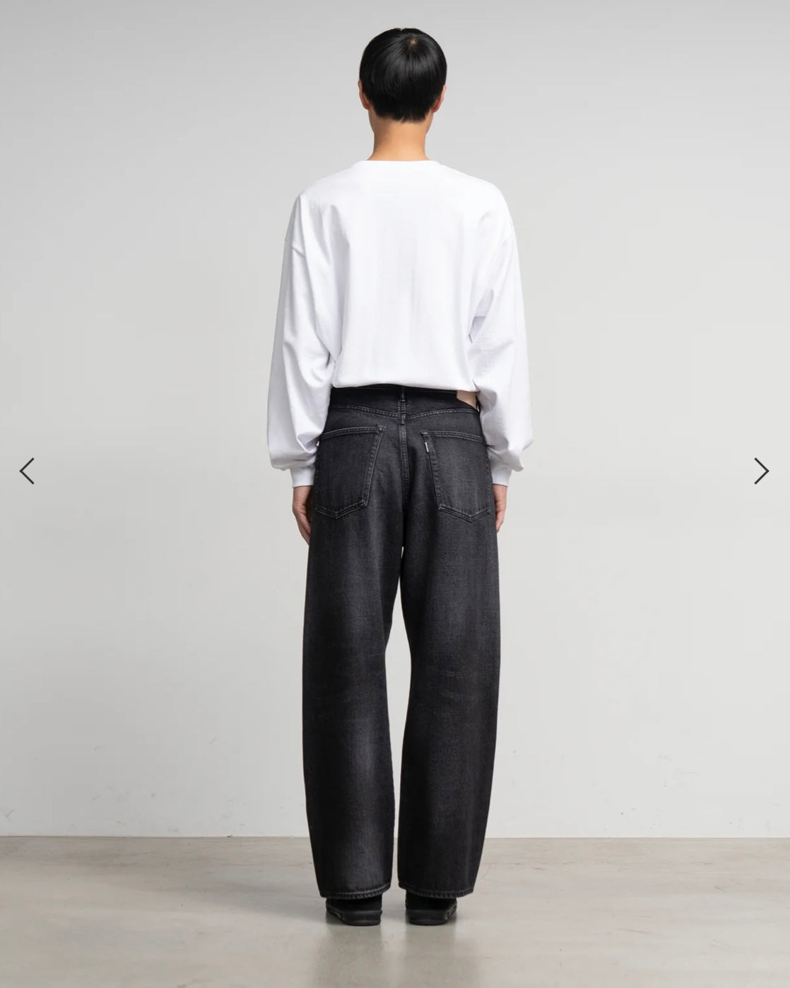Selvage Denim Five Pocket Wide Straight Pants(DARK FADE)