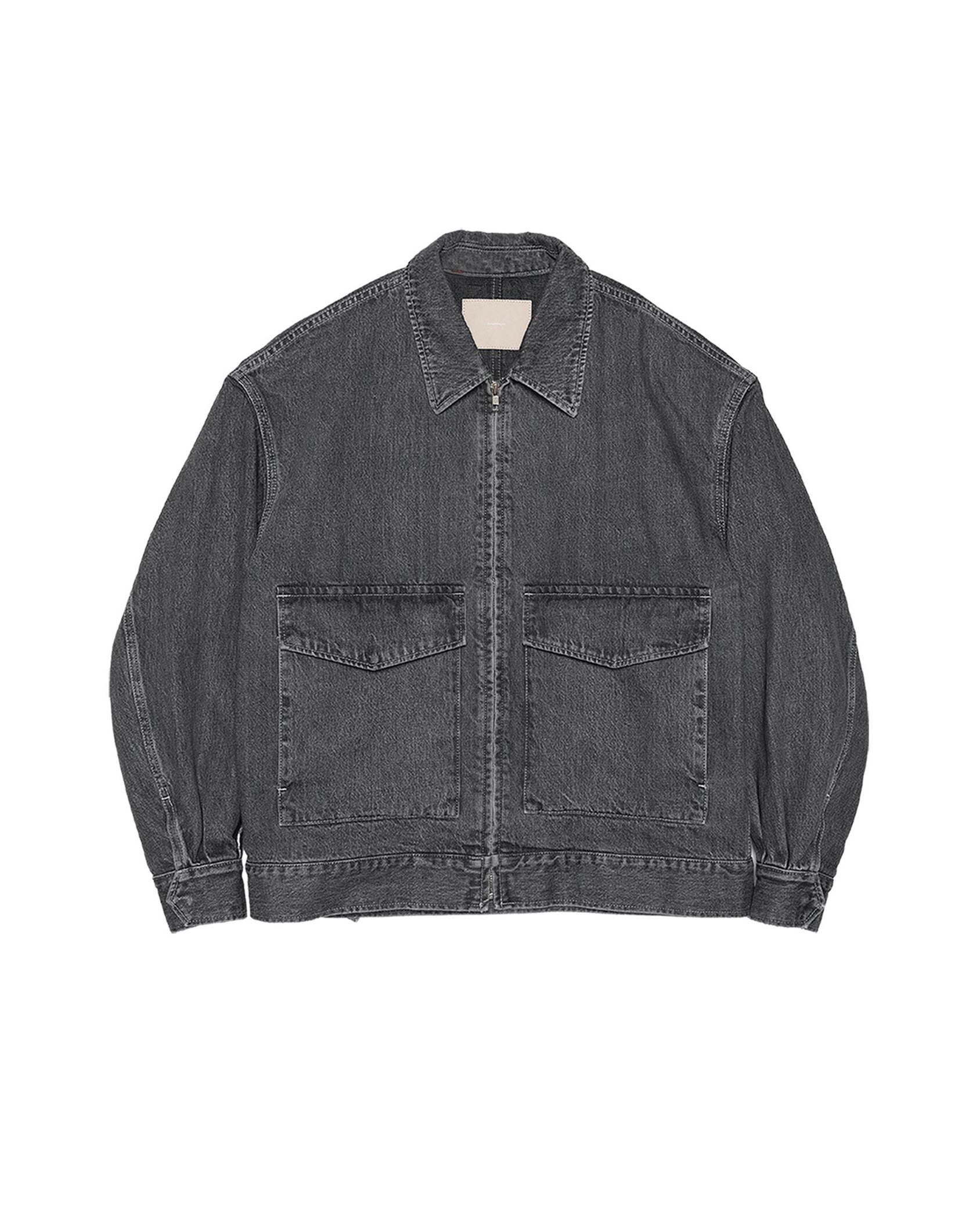 Selvage Denim Zip Jacket -LIGHT FADE-