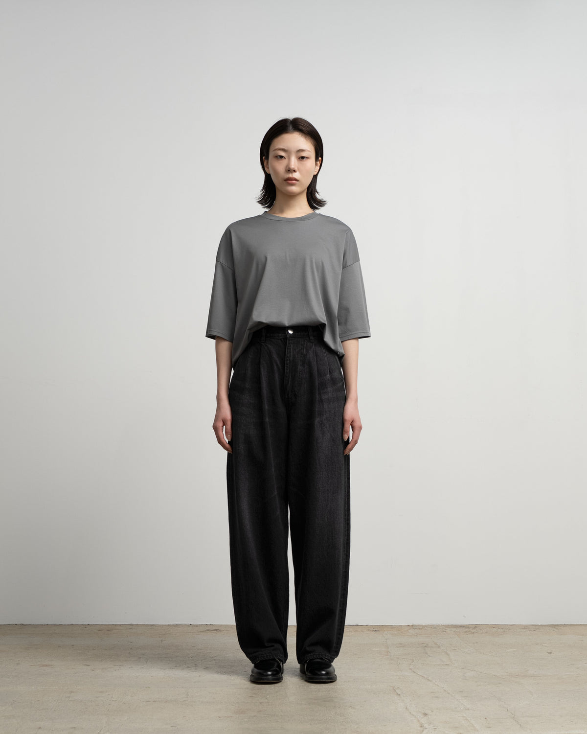 Selvage Denim Two Tuck Pants -DARK FADE-