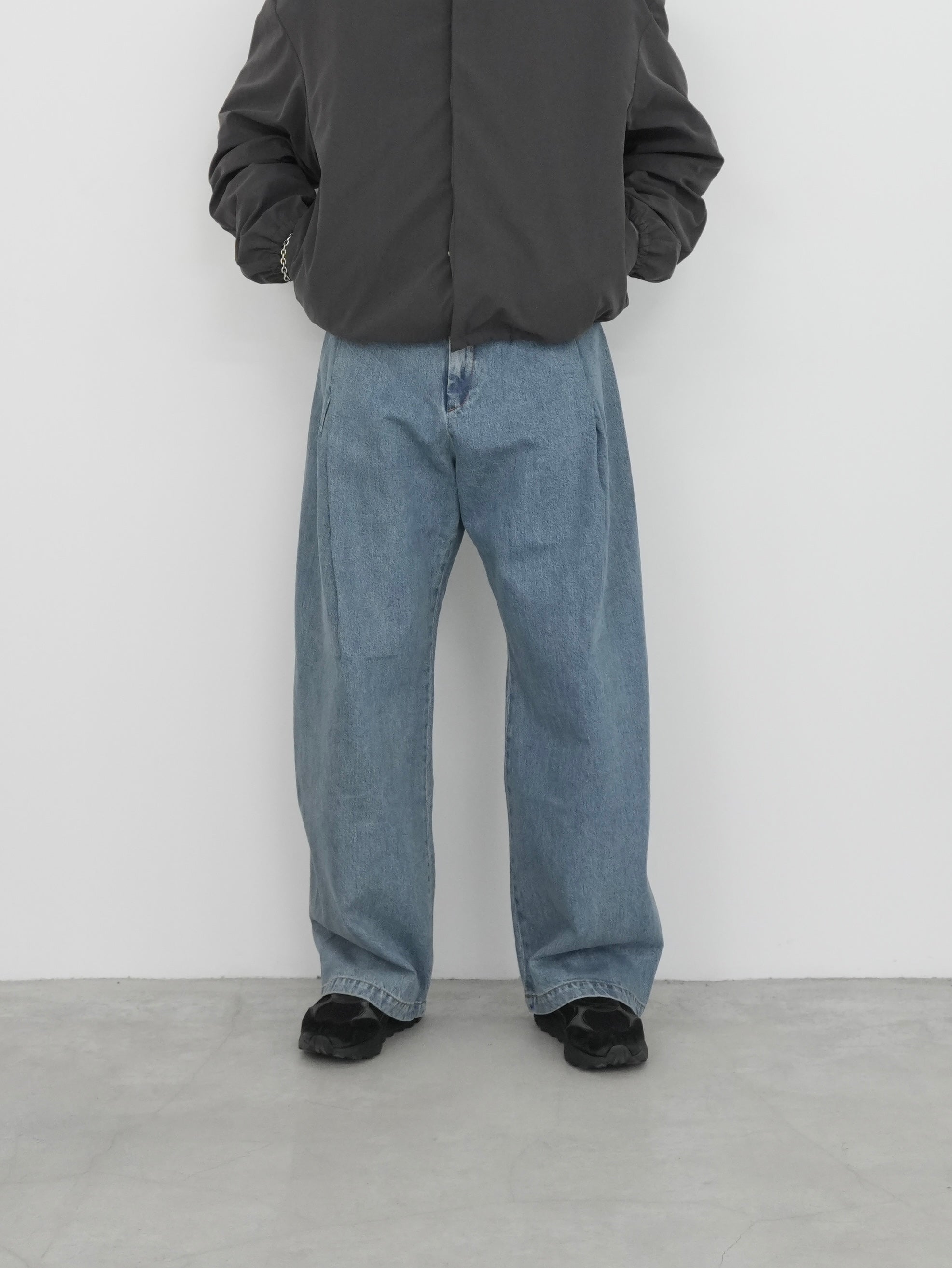 DENIM BERMUDA JEANS vintage tide blue wash