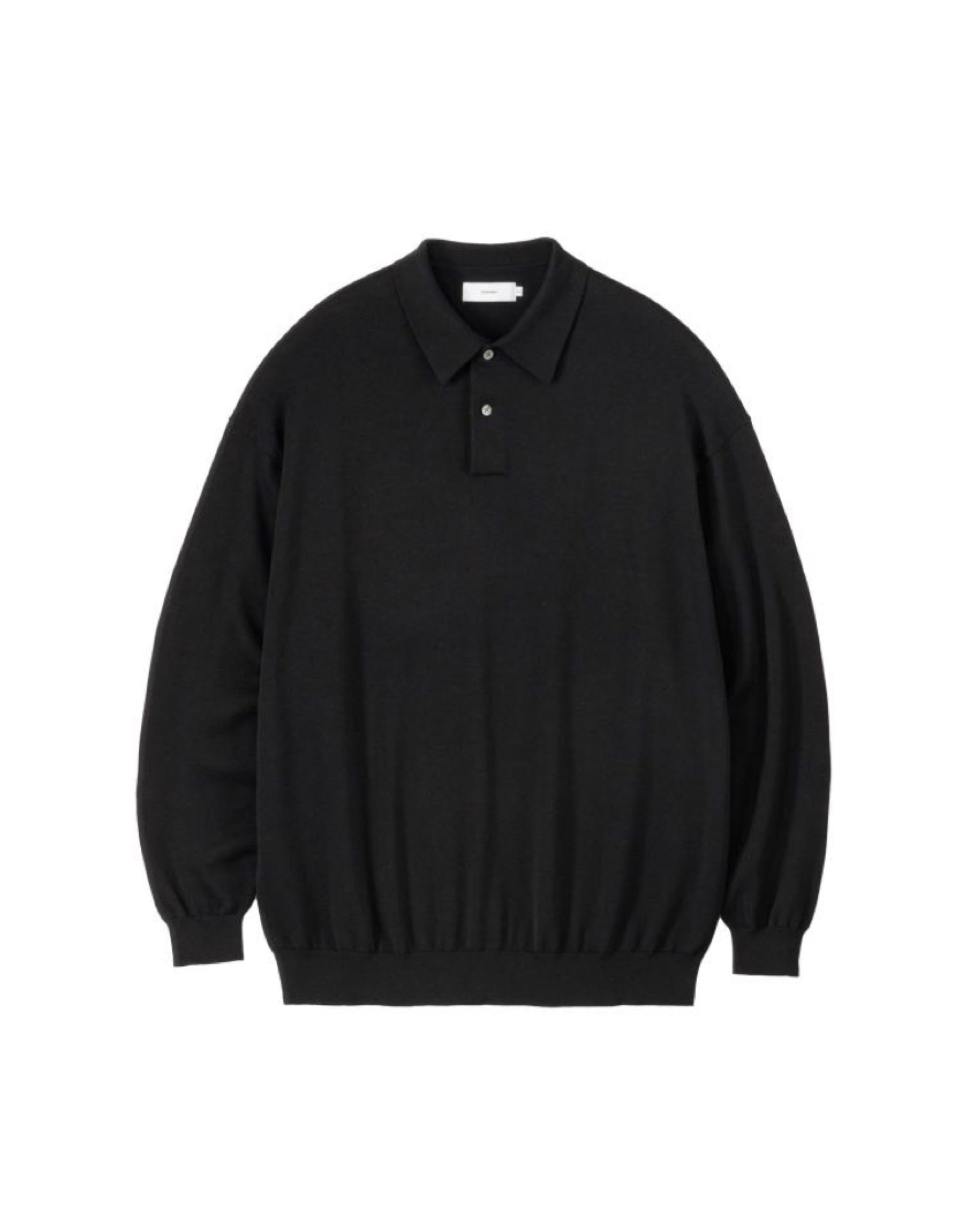 Suvin High Gauge Knit Oversized L/S Polo