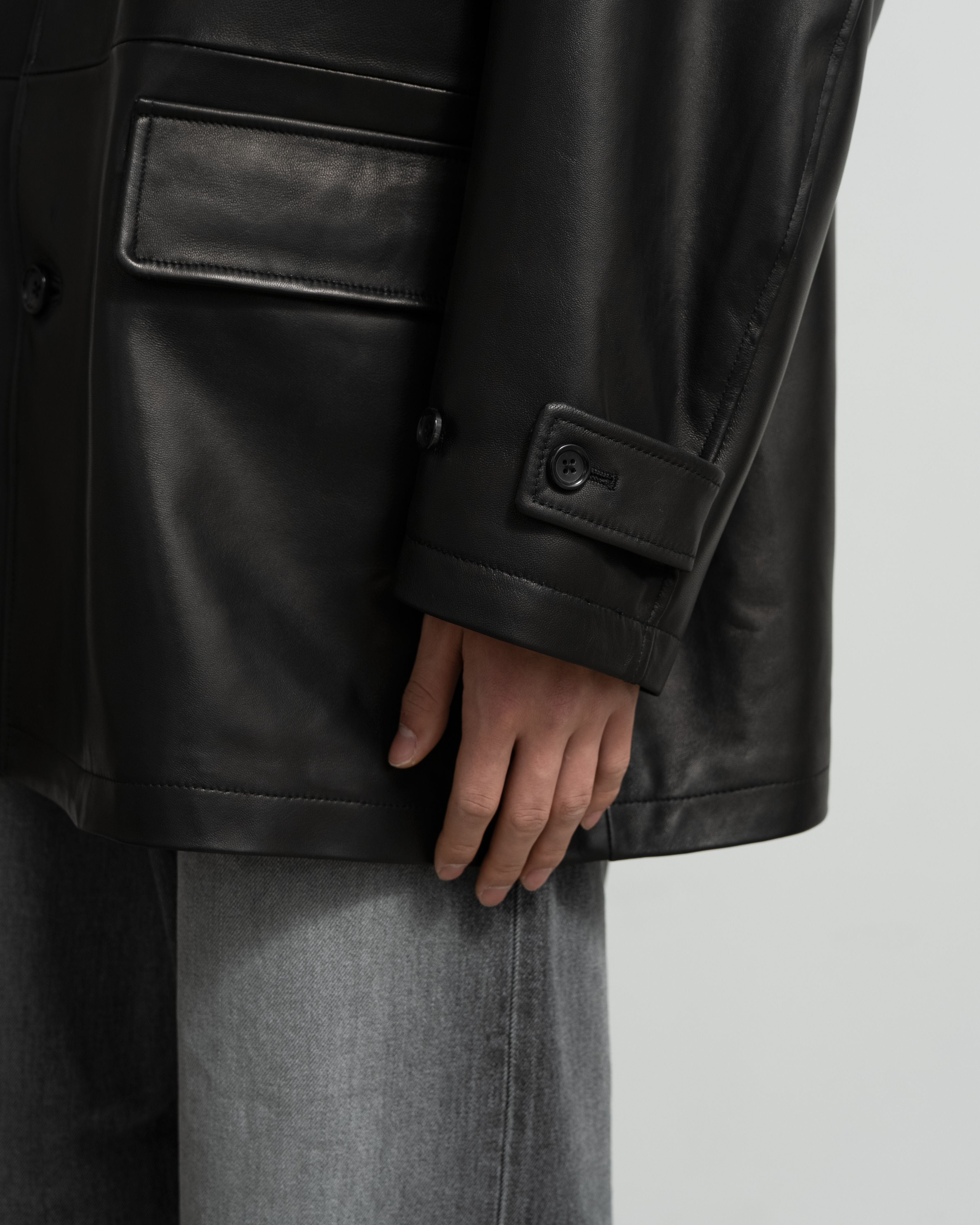 Lamb Leather Car Coat