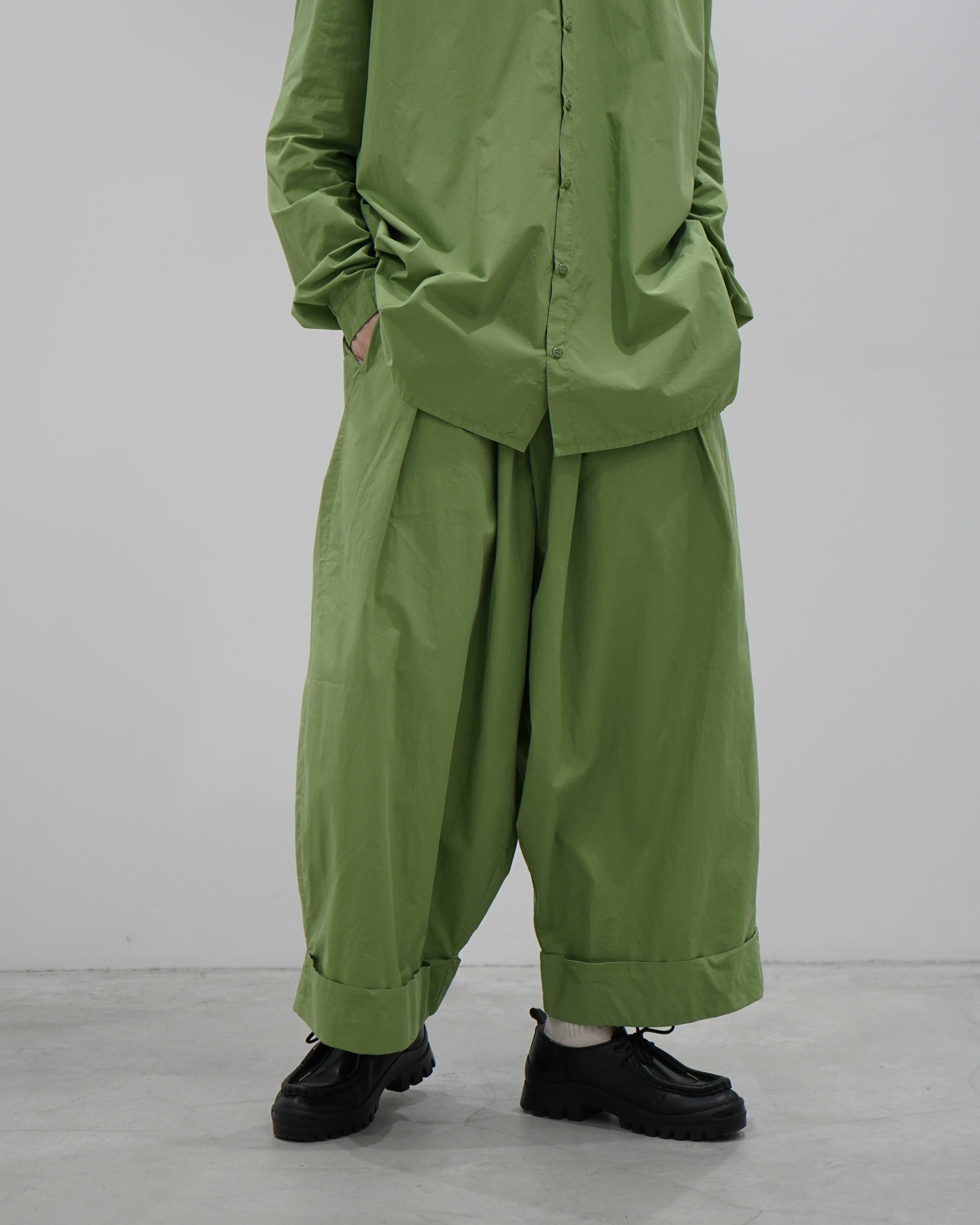 THE BAKER TROUSER / POPLIN GRASS(GREEN)