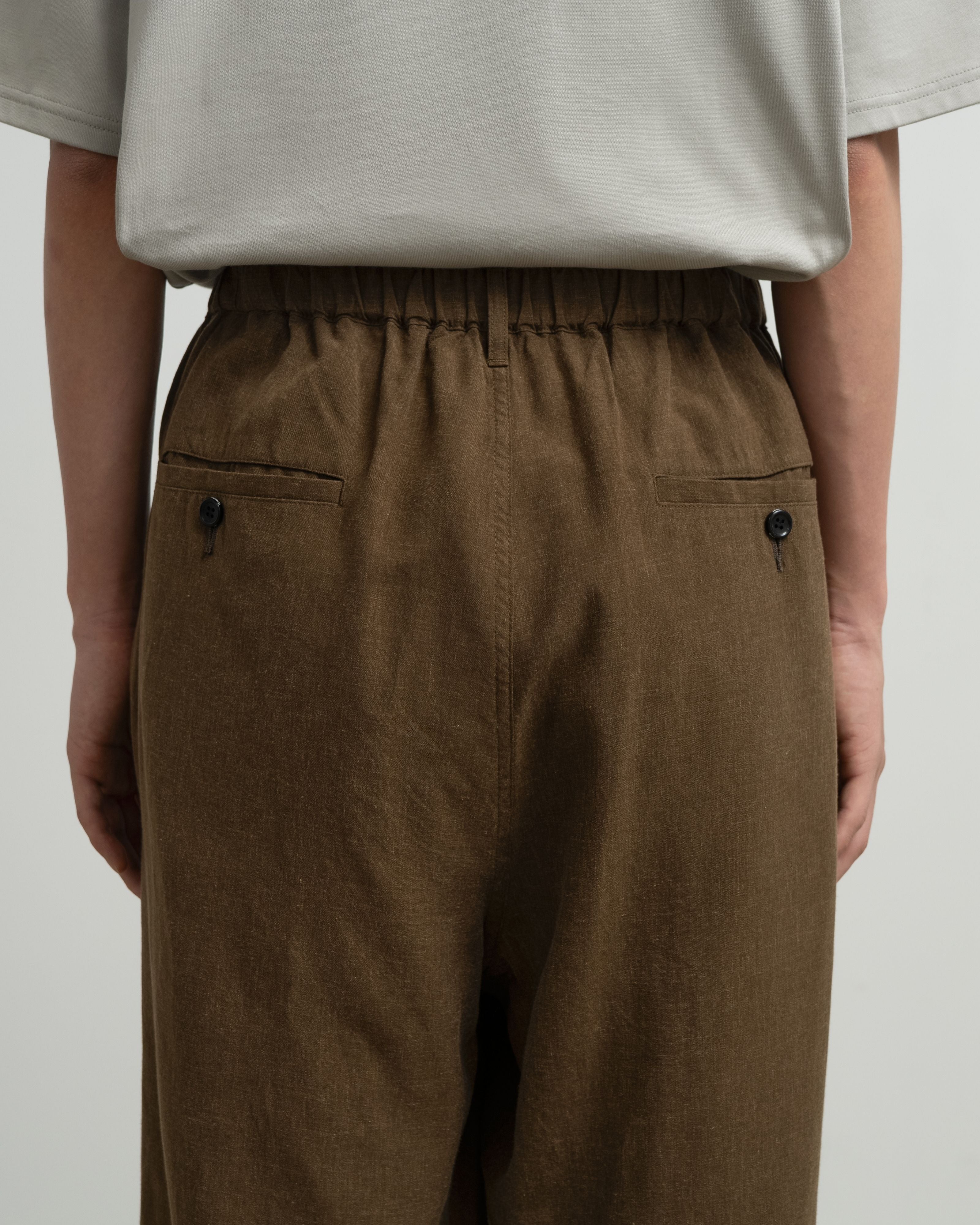 Linen Cupro Oversized Slacks