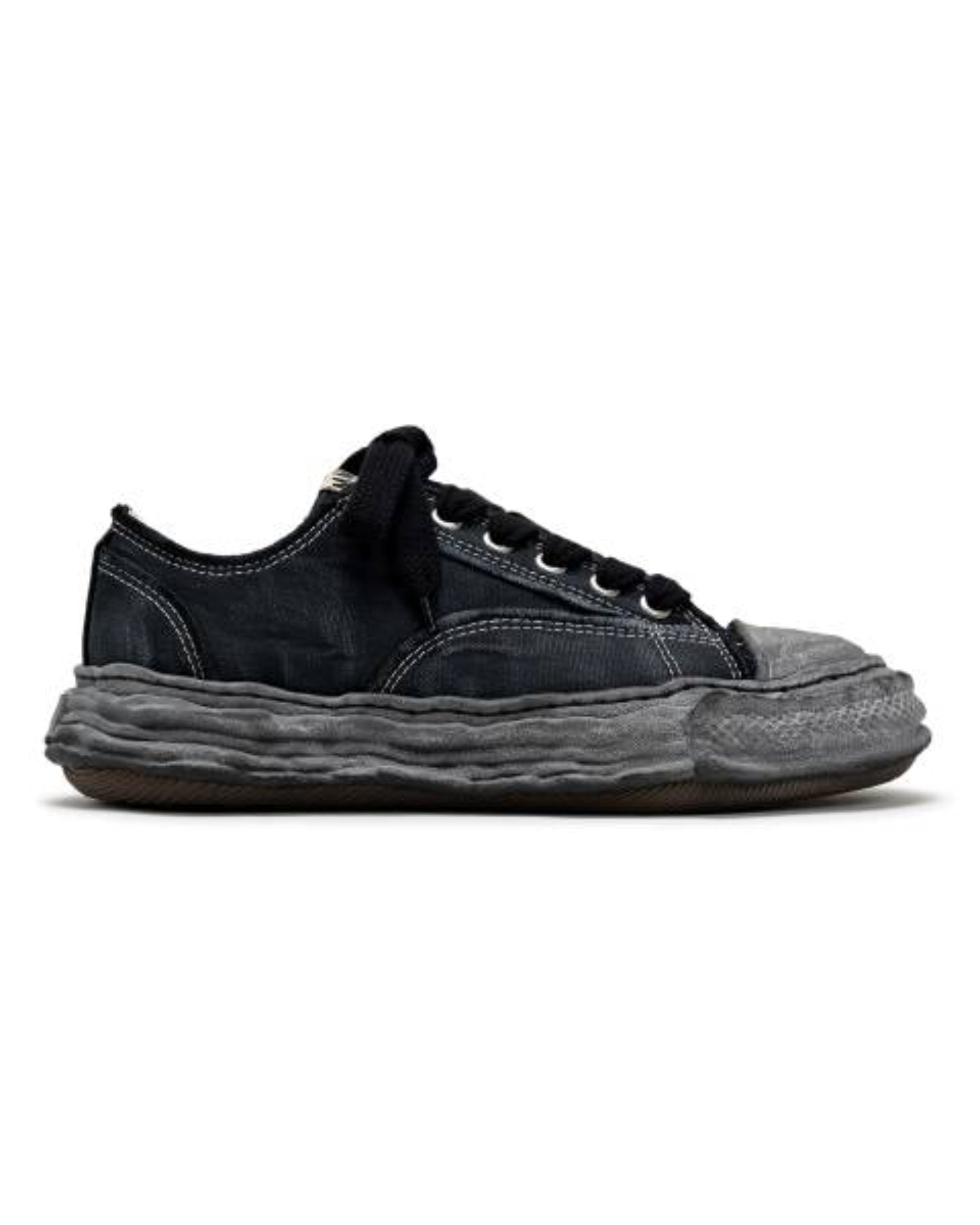 "PETERSON23" OG Sole Vintage Effect Embroidered Canvas Low-top Sneaker