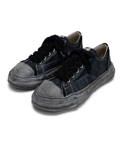 "PETERSON23" OG Sole Vintage Effect Embroidered Canvas Low-top Sneaker