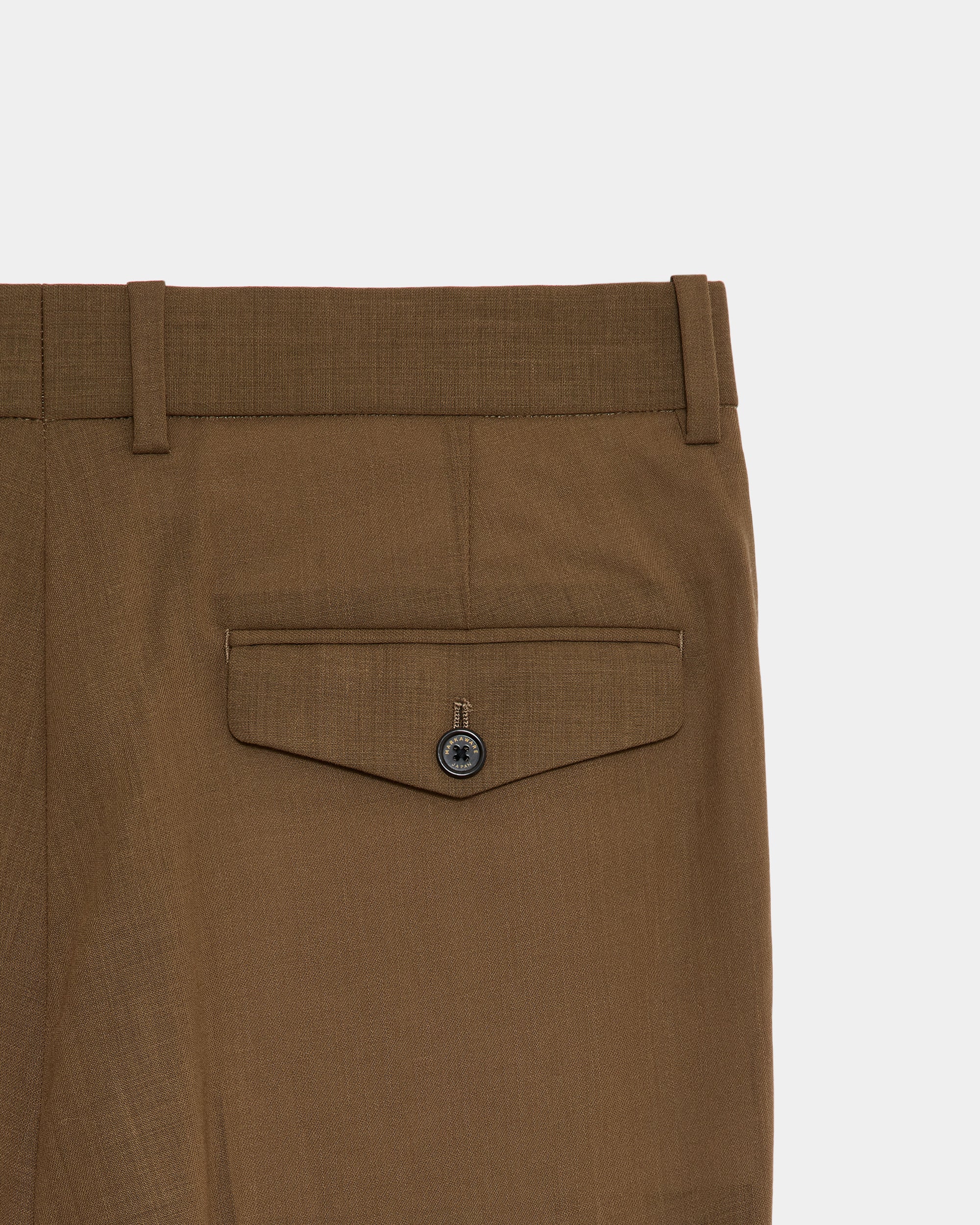 ORGANIC WOOL LIGHT SERGE DOUBLE PLEATED TROUSERS