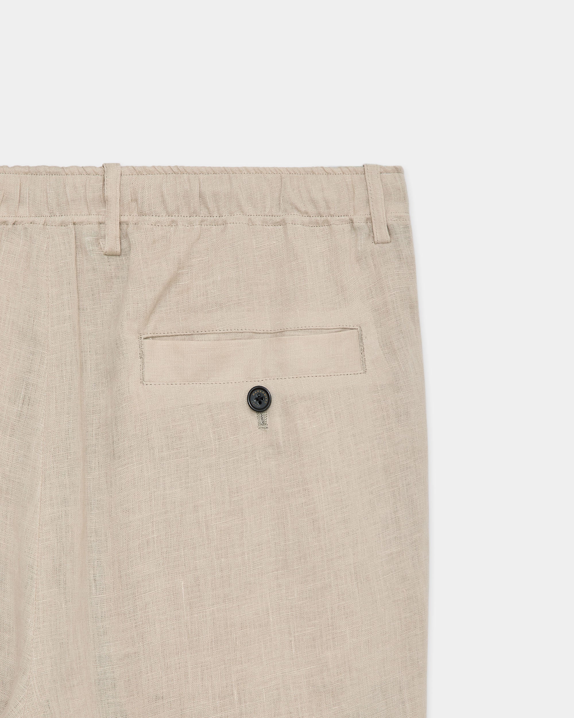 Hemp Shirting Double Pleated Easy Trousers