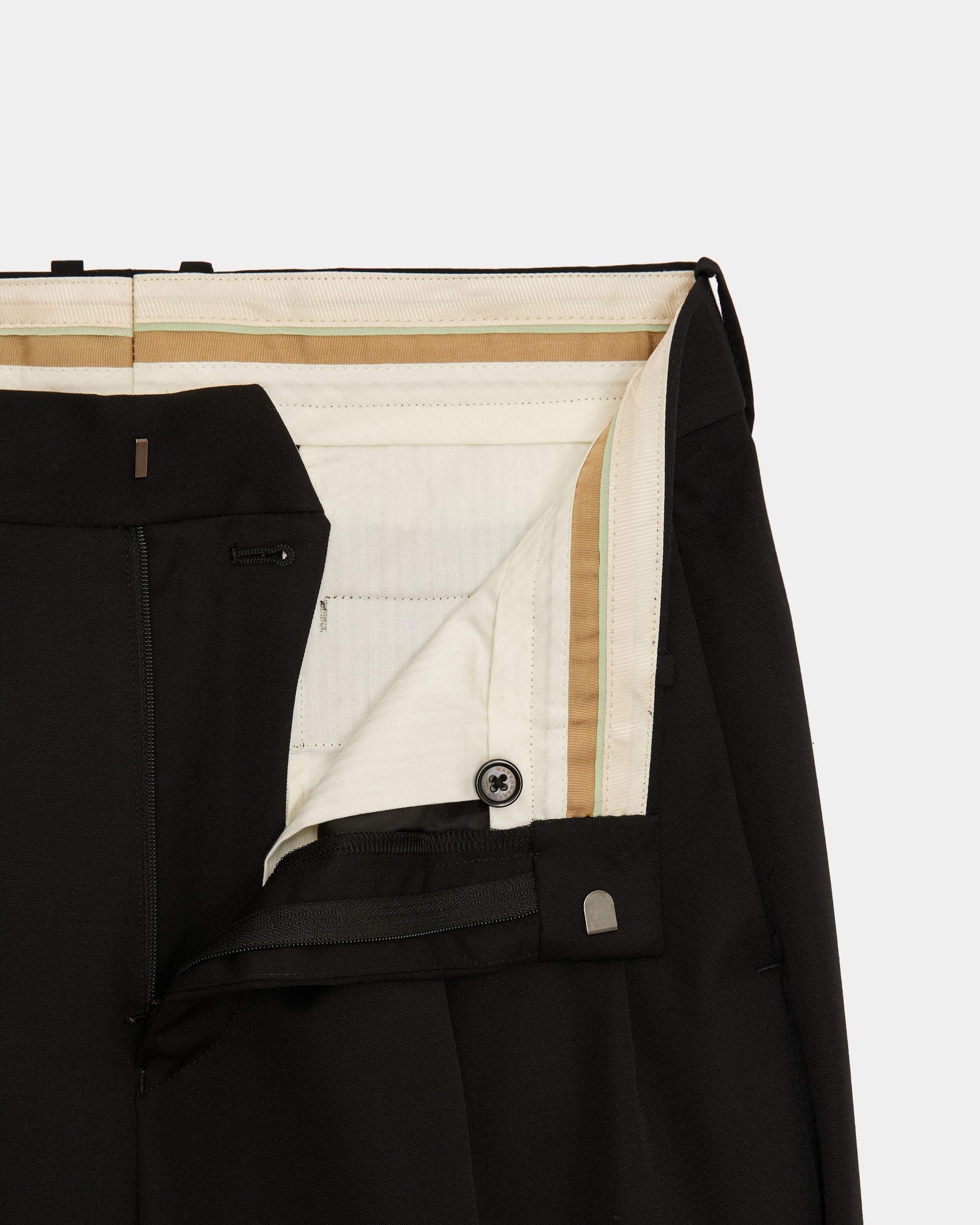 【7/23(木)発売】ORGANIC WOOL 2/80 GABARDINE DOUBLE PLEATED STRAIGHT TROUSERS