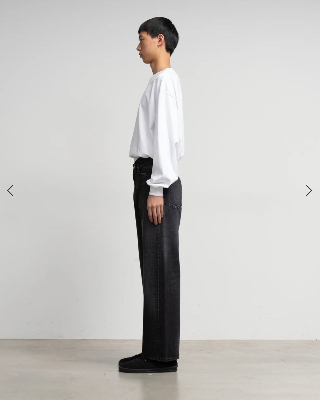 Selvage Denim Five Pocket Wide Straight Pants(DARK FADE)