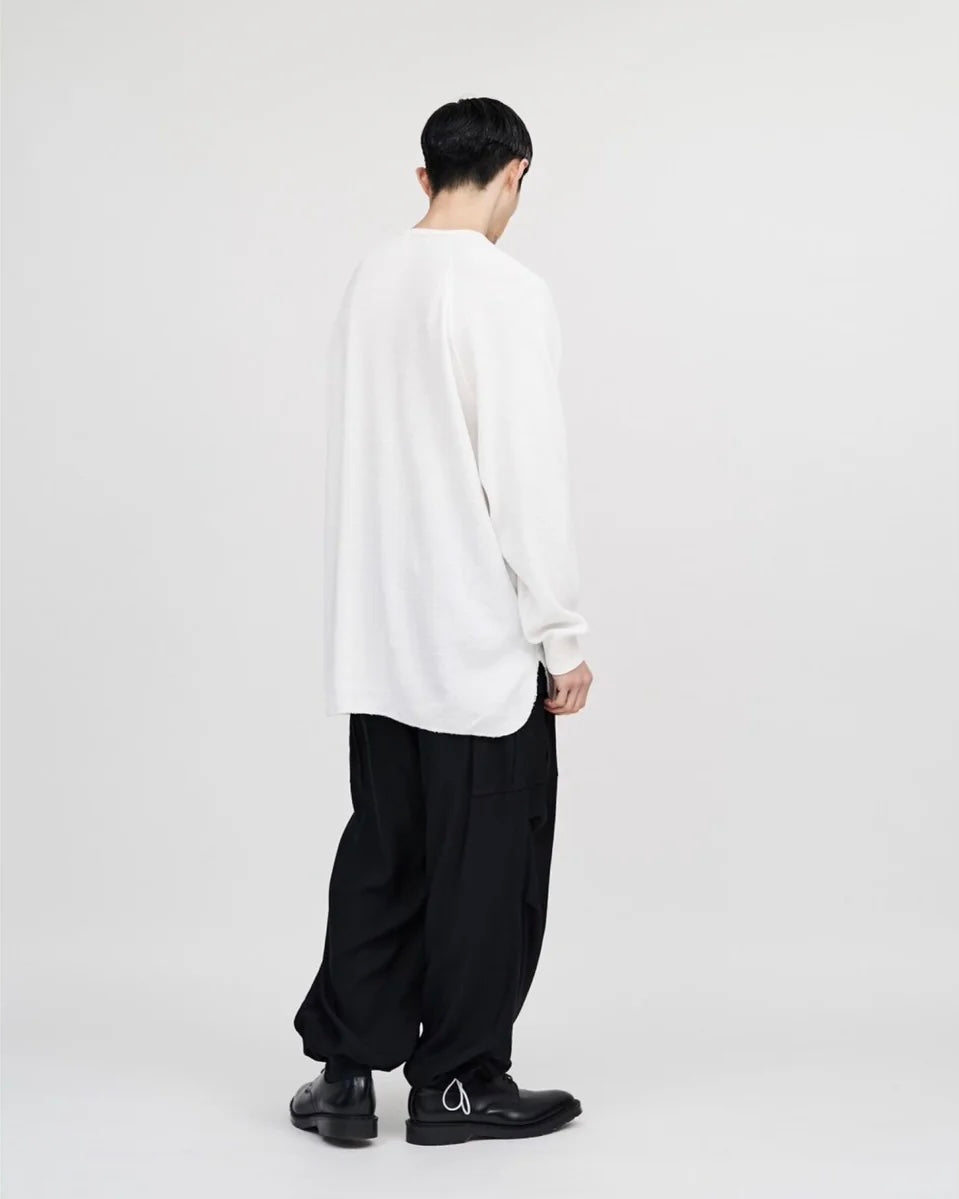 Waffle L/S Henley Neck Tee