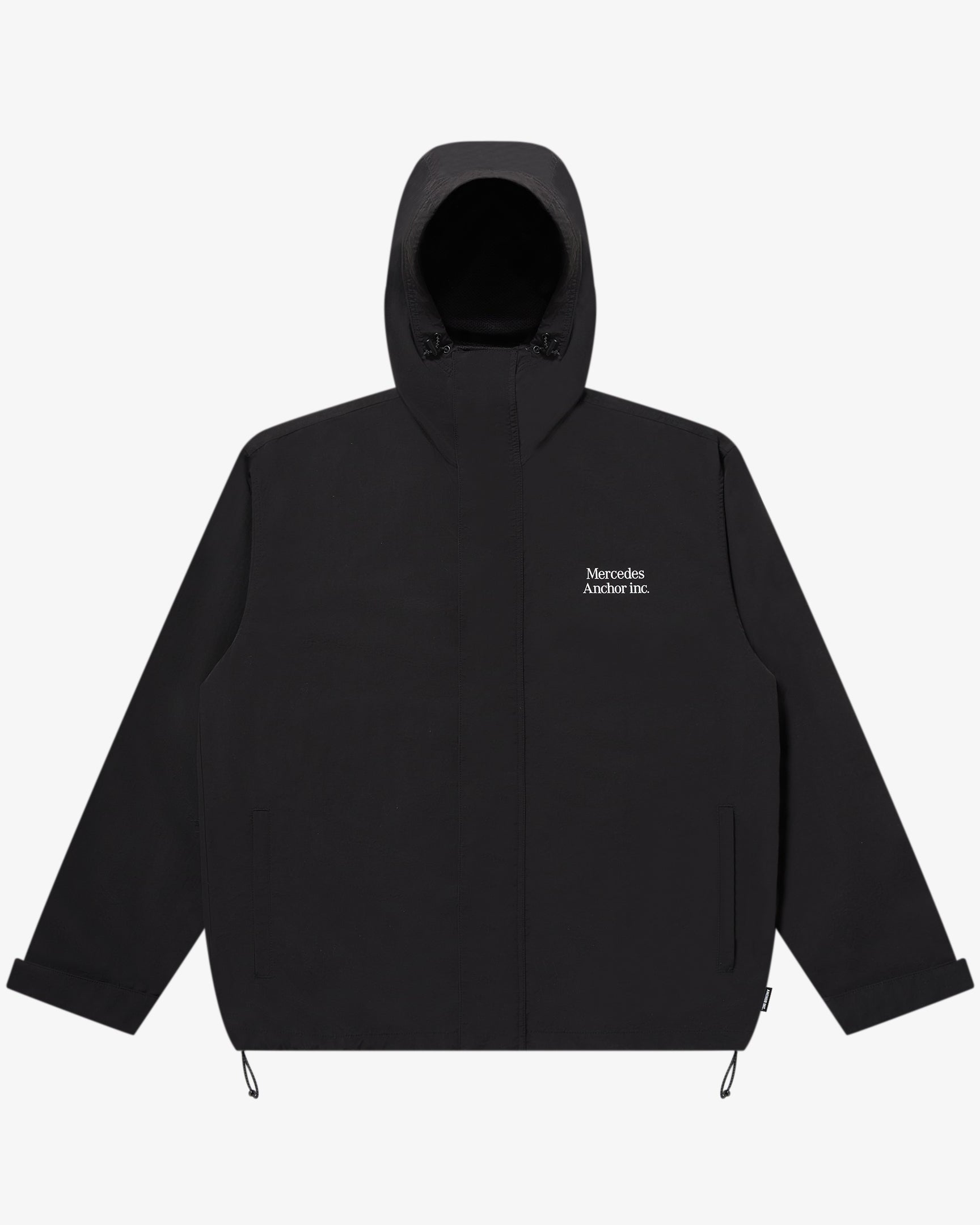 HOODED NYLON TRACK JACKET
