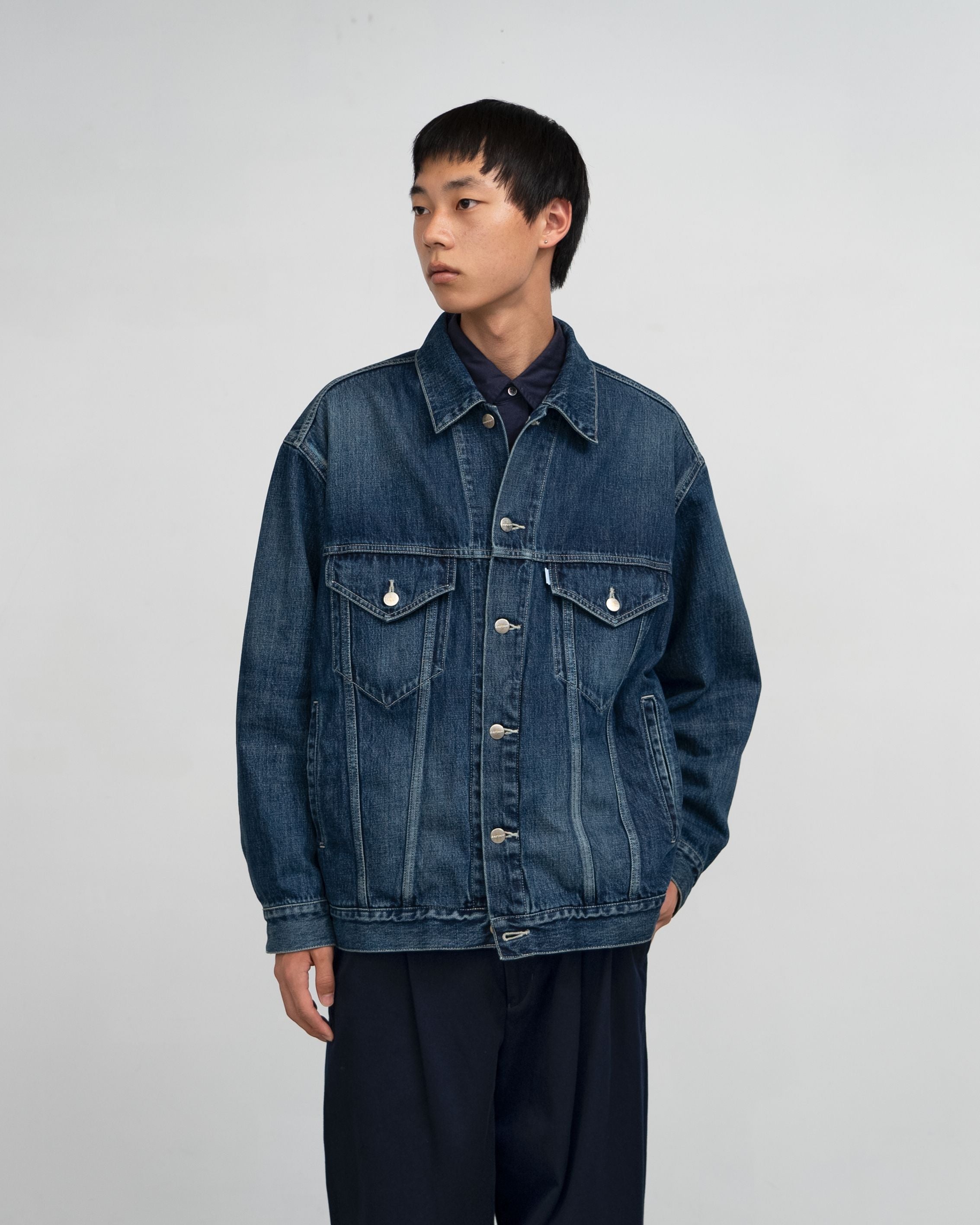 Selvage Denim Trucker Jacket(DARK FADE)