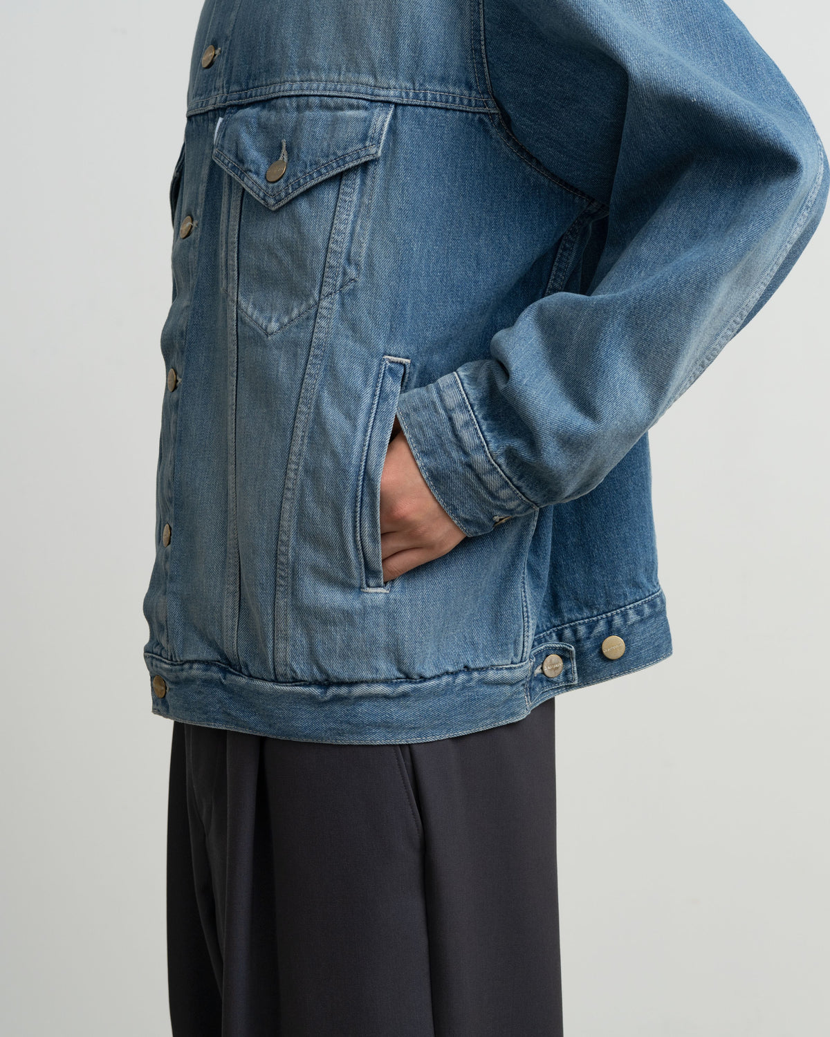 Selvage Denim Trucker Jacket -LIGHT FADE-