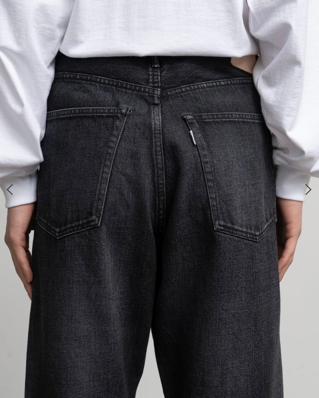 Selvage Denim Five Pocket Wide Straight Pants(DARK FADE)