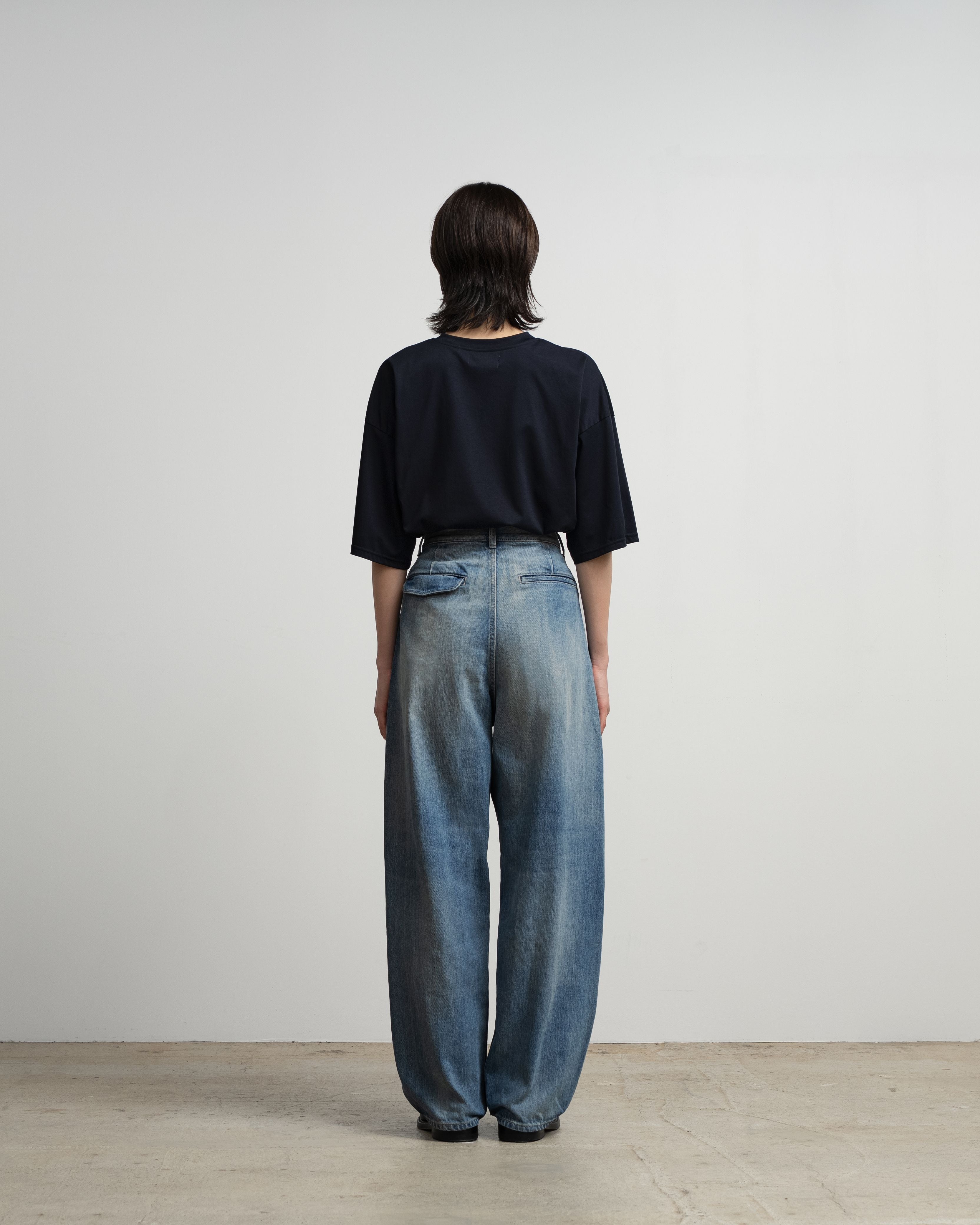 Selvage Denim Two Tuck Pants -LIGHT FADE-