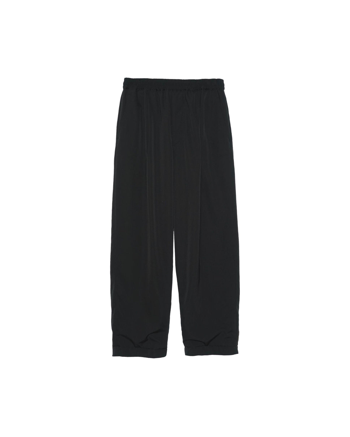Fulled Wool Twill Wide Easy Pants