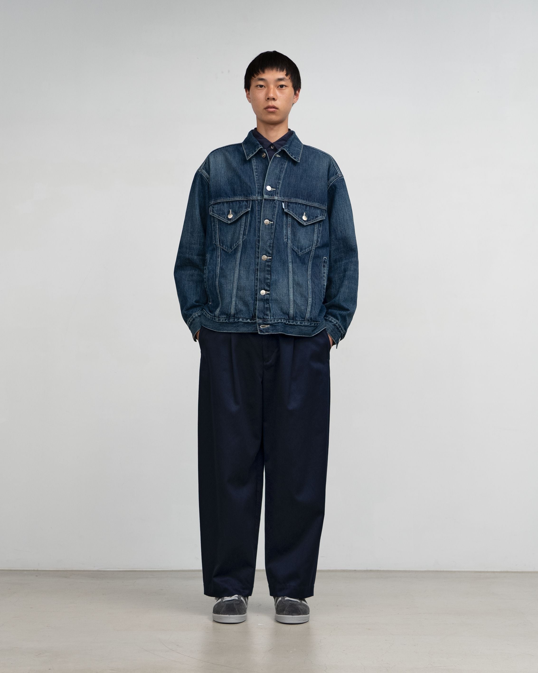 Selvage Denim Trucker Jacket(DARK FADE)