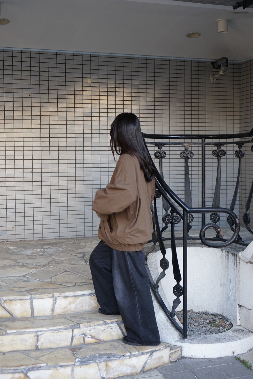 Cotton Wool Poplin Oversized Blouson