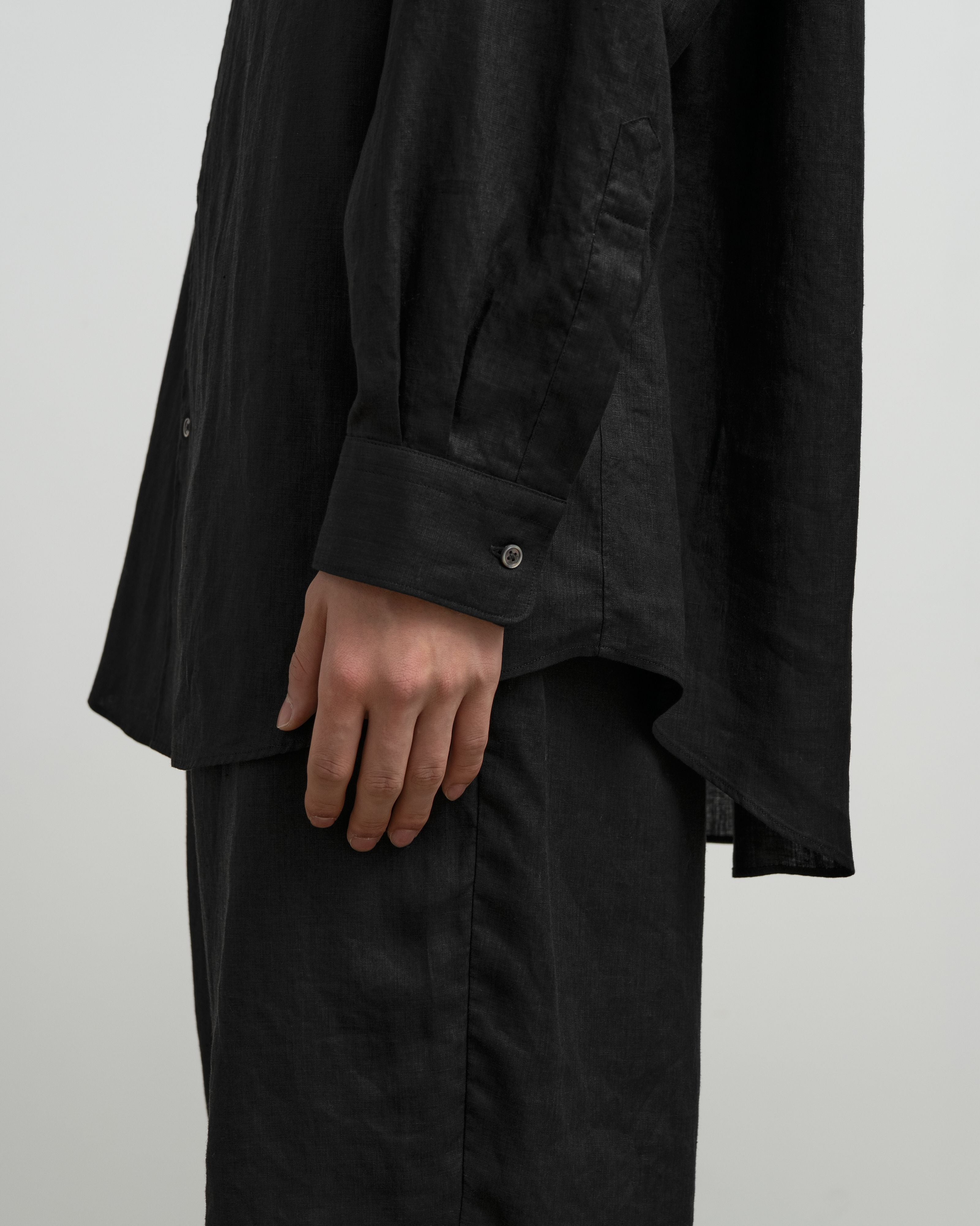 【6/20(土)発売】Linen L/S Oversized Band Collar Shirt