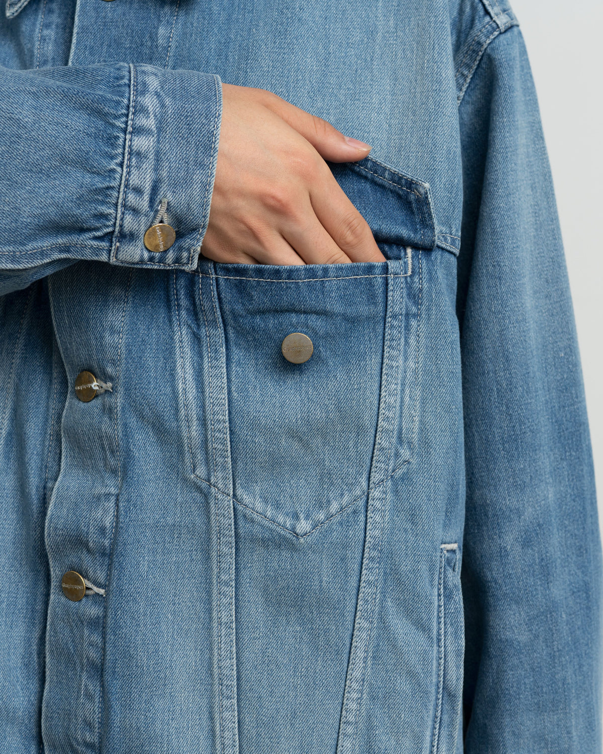 Selvage Denim Trucker Jacket -LIGHT FADE-