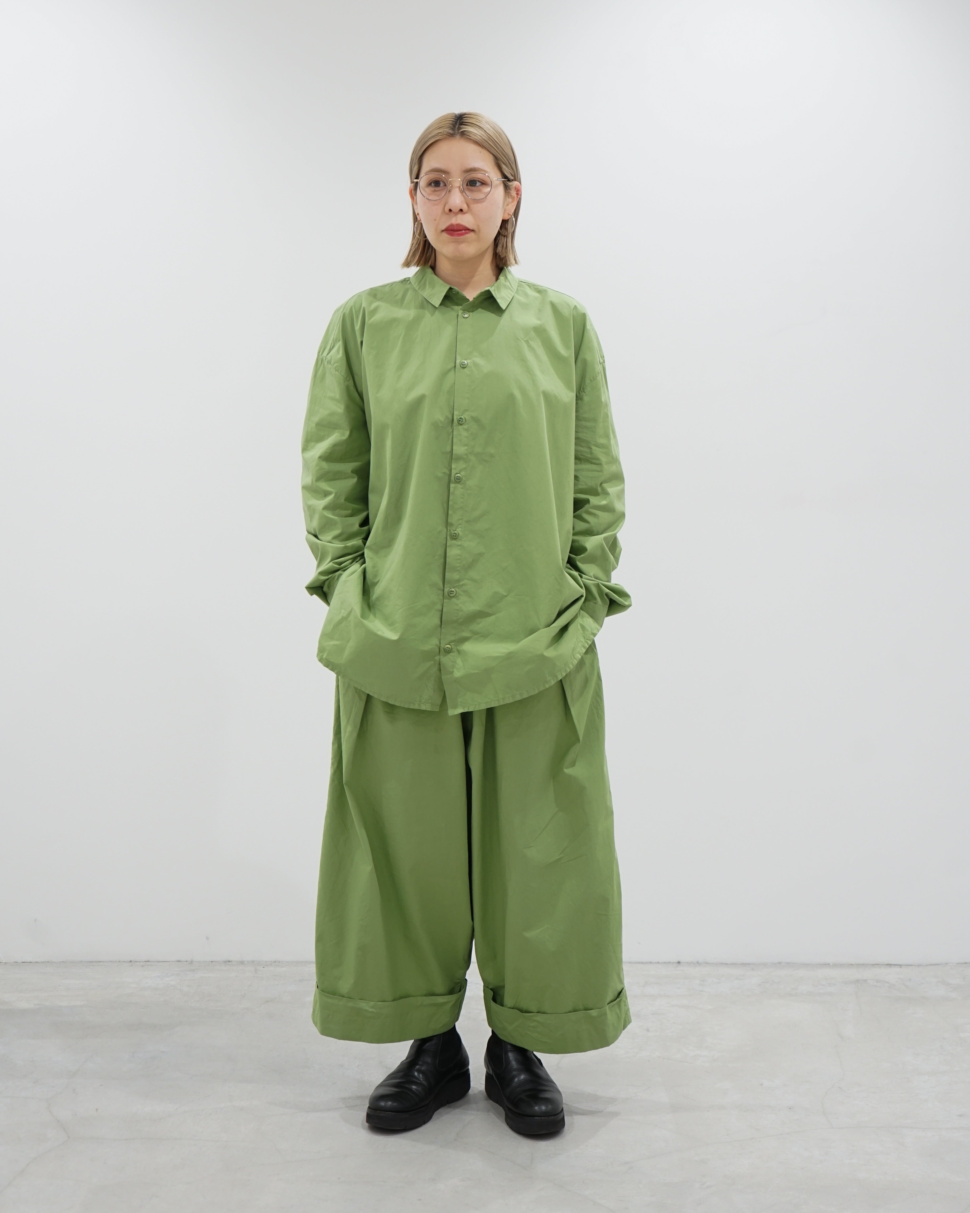 THE BAKER TROUSER / POPLIN GRASS(GREEN)