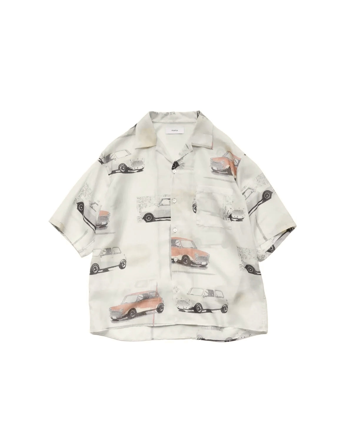 CUPRO SILK LAWN OPEN COLLAR S/S SHIRT