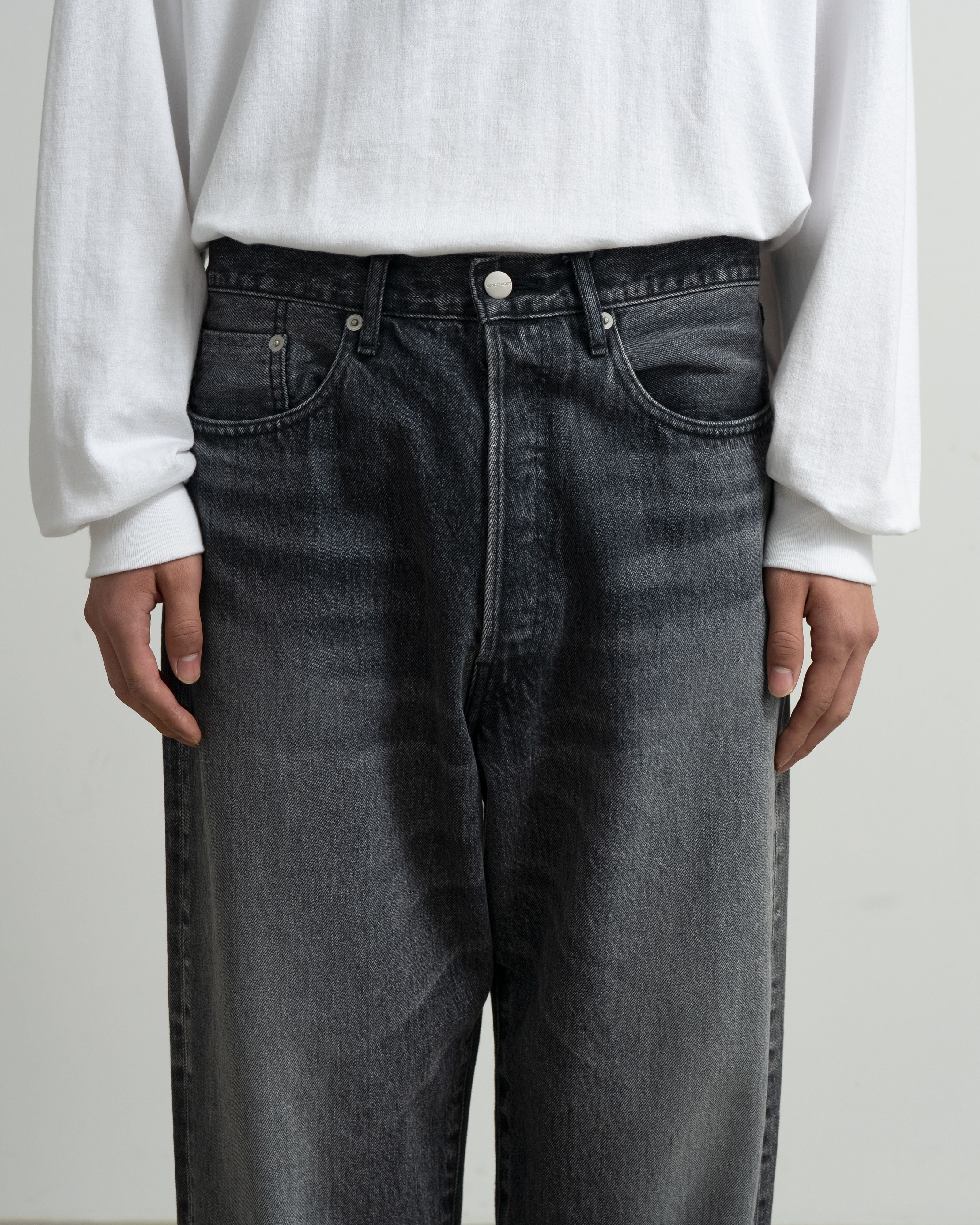 Selvage Denim Five Pocket Tapered Pants -LIGHT FADE-