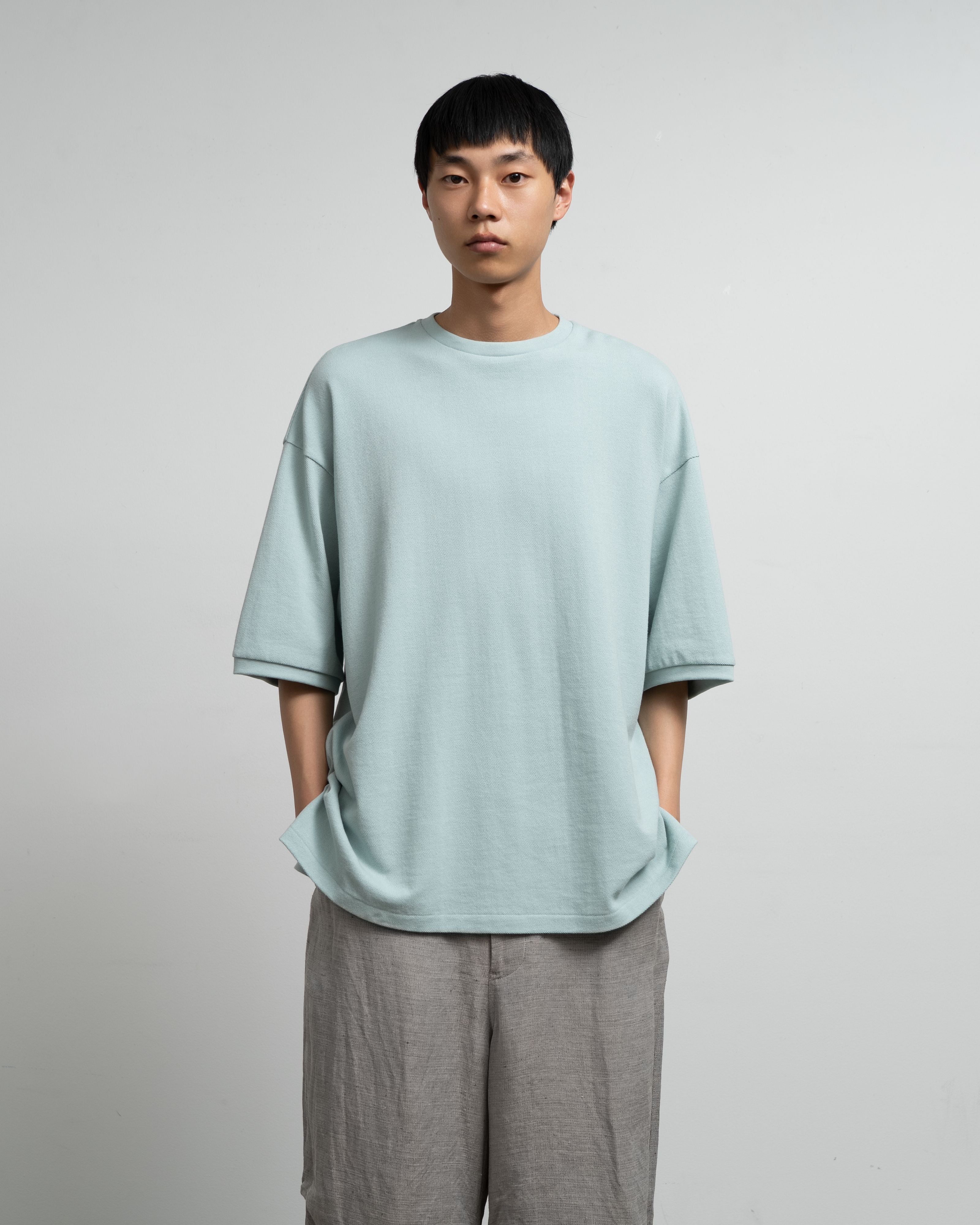 【4/11(土)発売】Cotton Pique Jersey Crew Neck Tee