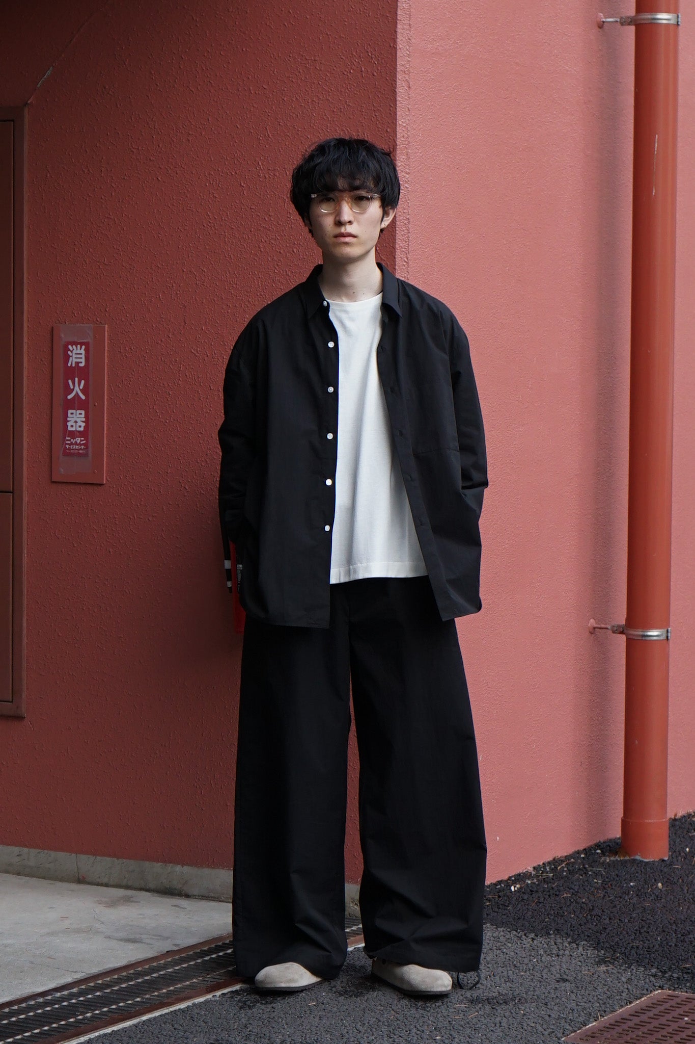 Maxi large pants with drawstrings