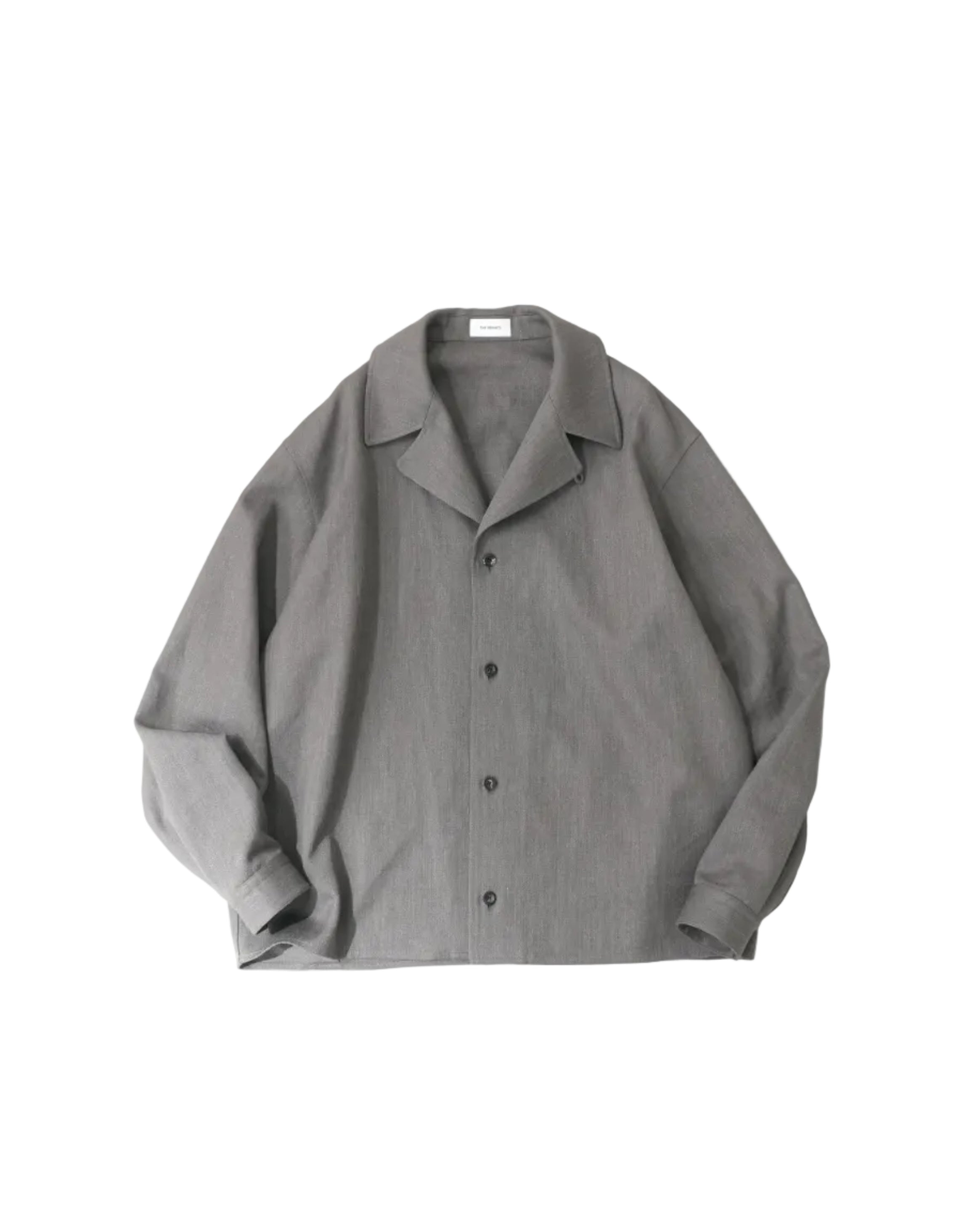 OPEN COLLAR EASY JACKET / WOOL RAMIE BACK SATIN