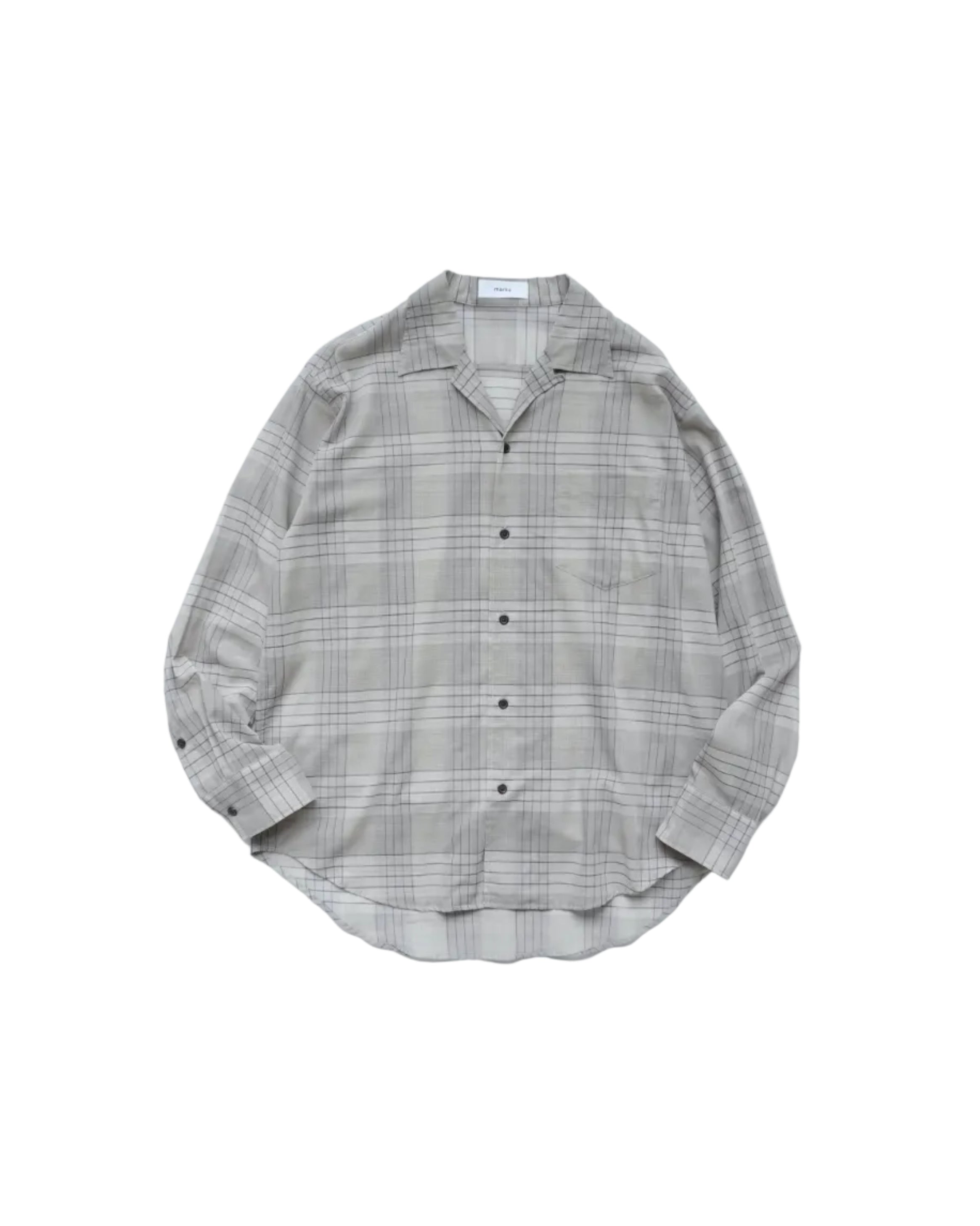60/1 ORGANIC COTTON HIGH TWISTED LOAN OPEN COLLAR L/S SHIRT