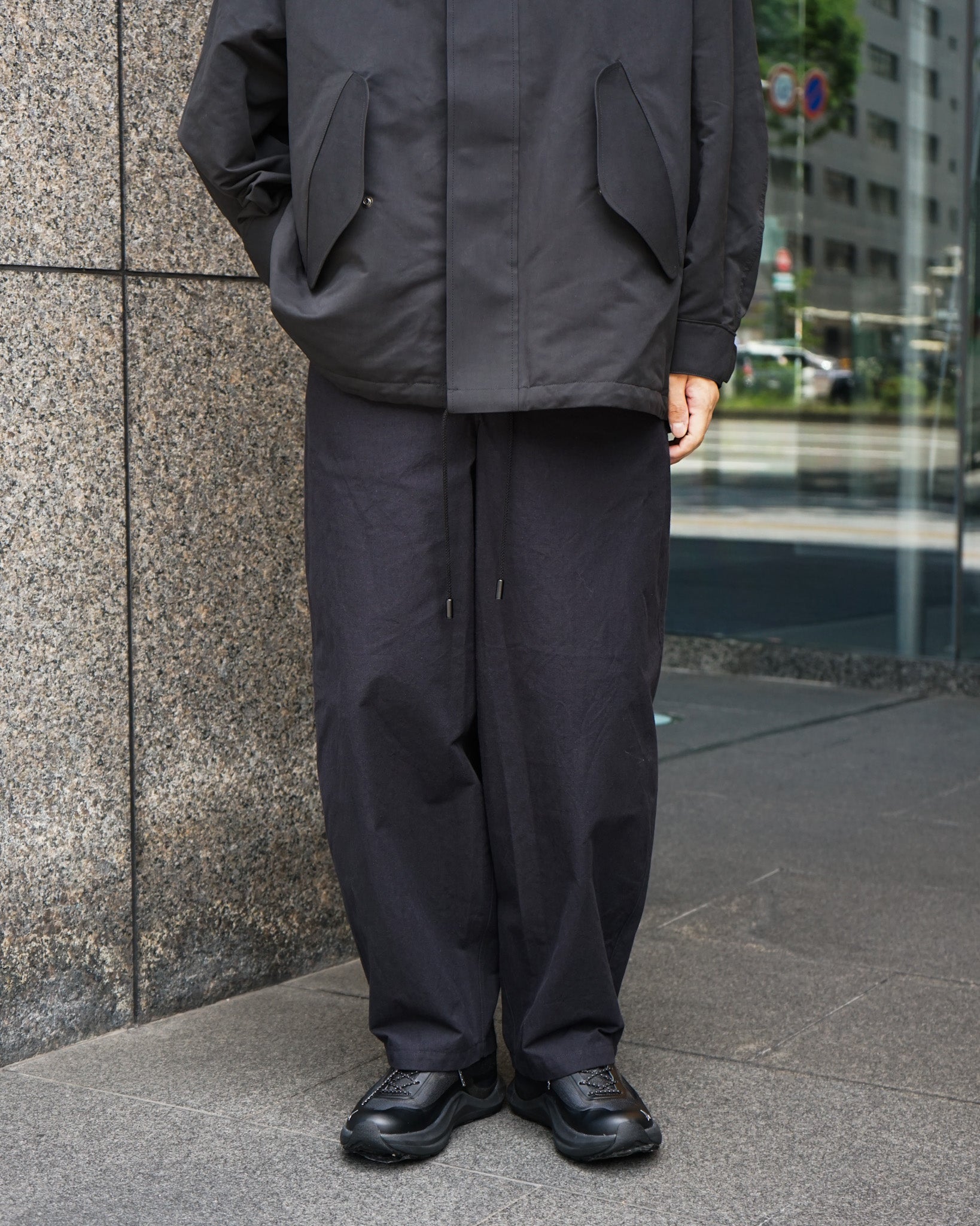RERACS WIDE BALLEL PANTS / ROYAL BUFF CLOTH (COTTON)