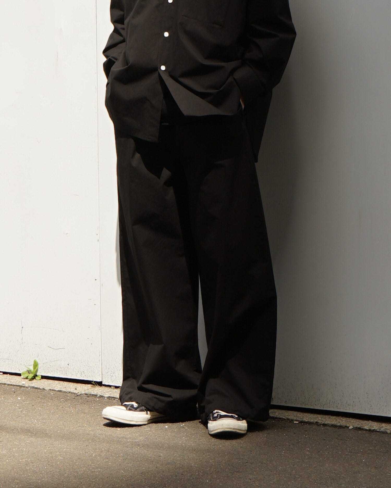 Maxi large pants with drawstrings