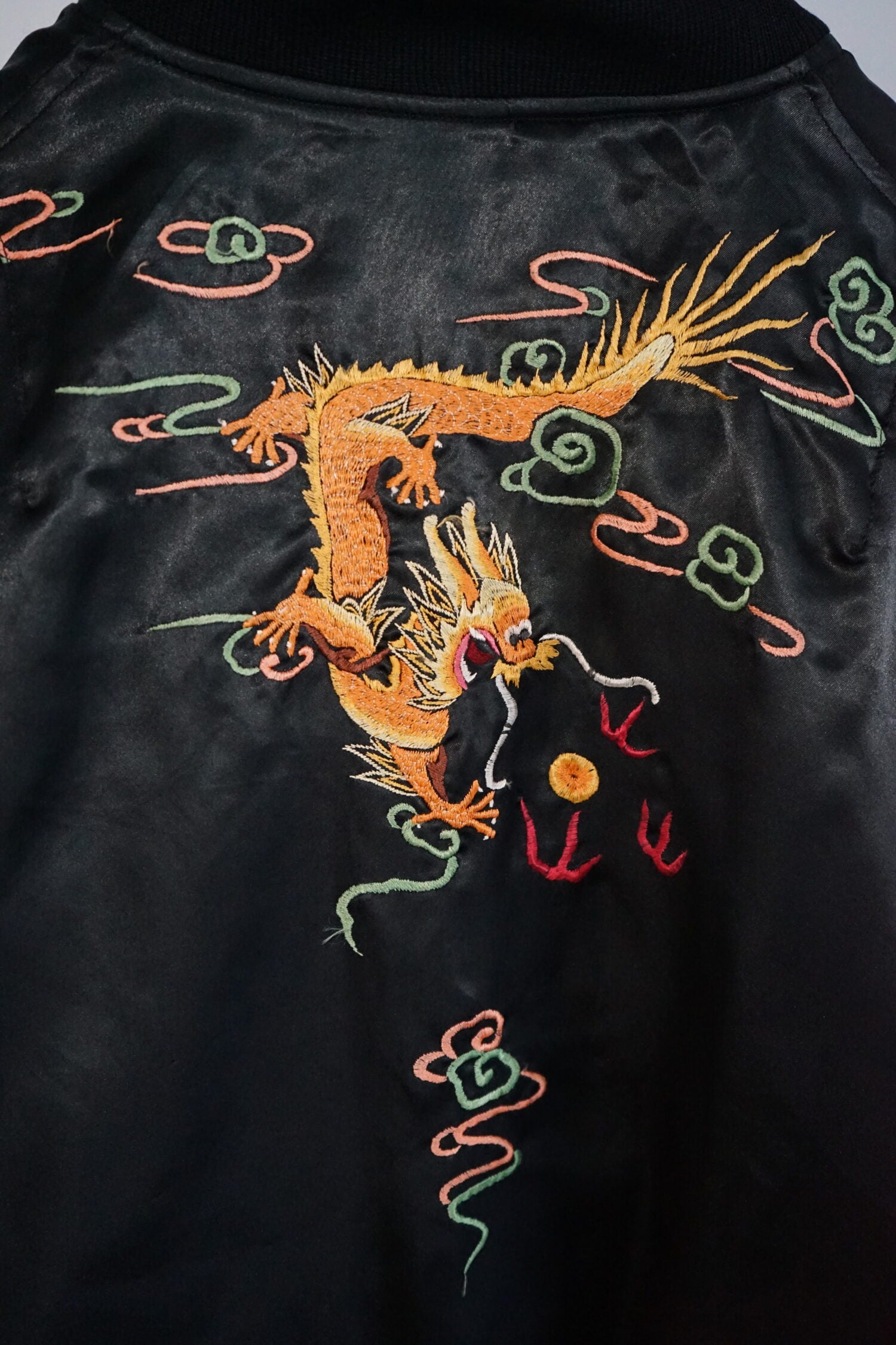 Dragon embroidery FLIGHT JACKET ”XL”No2